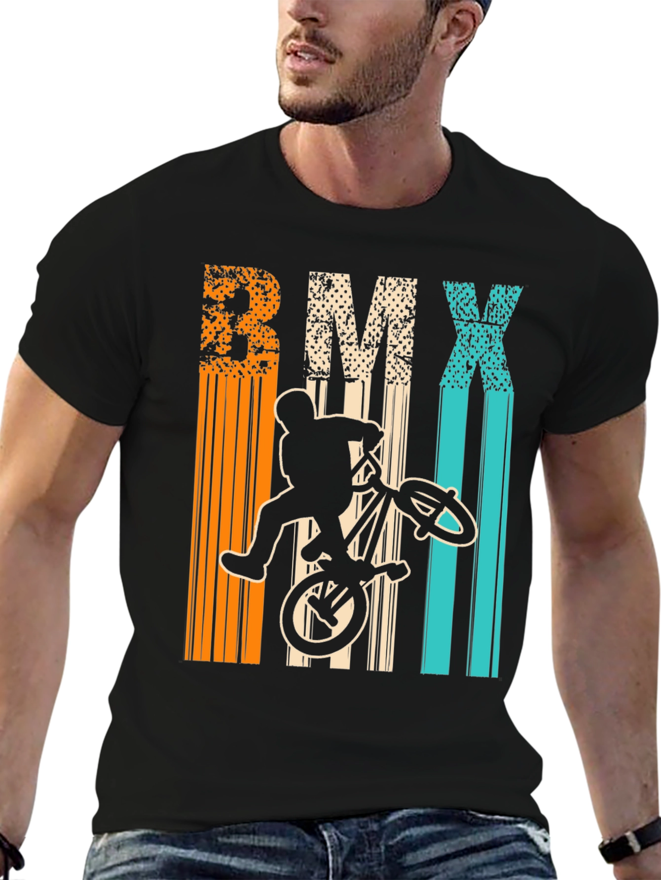 BMX Rider Graphic Tee - Retro Style