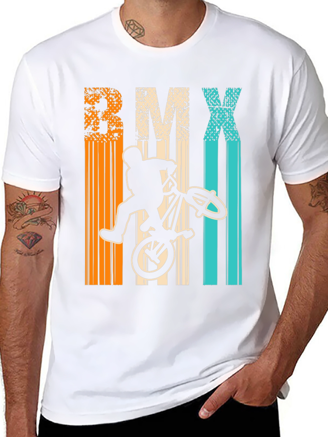 BMX Rider Graphic Tee - Retro Style