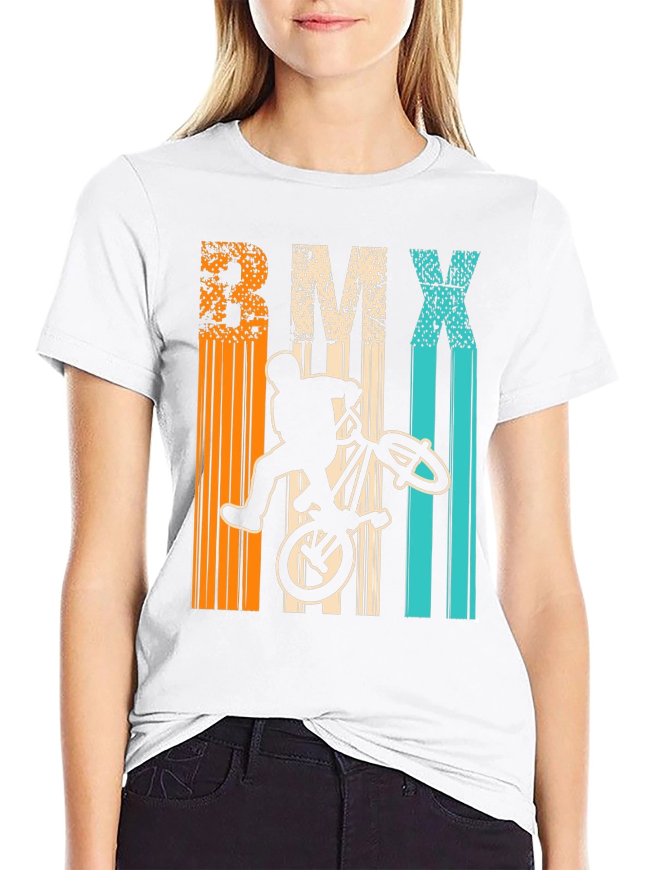 BMX Rider Graphic Tee - Retro Style