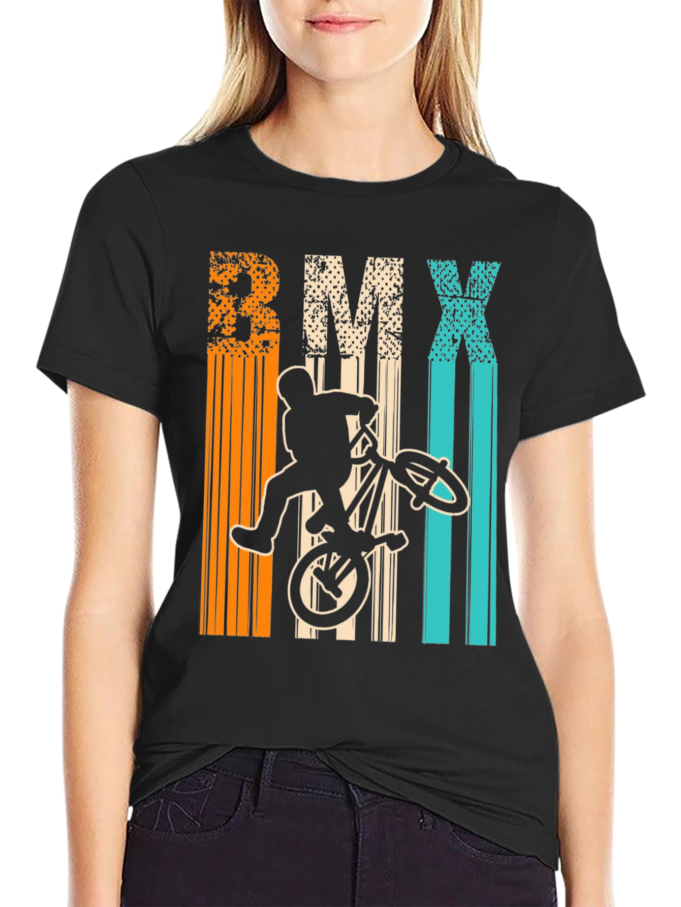 BMX Rider Graphic Tee - Retro Style