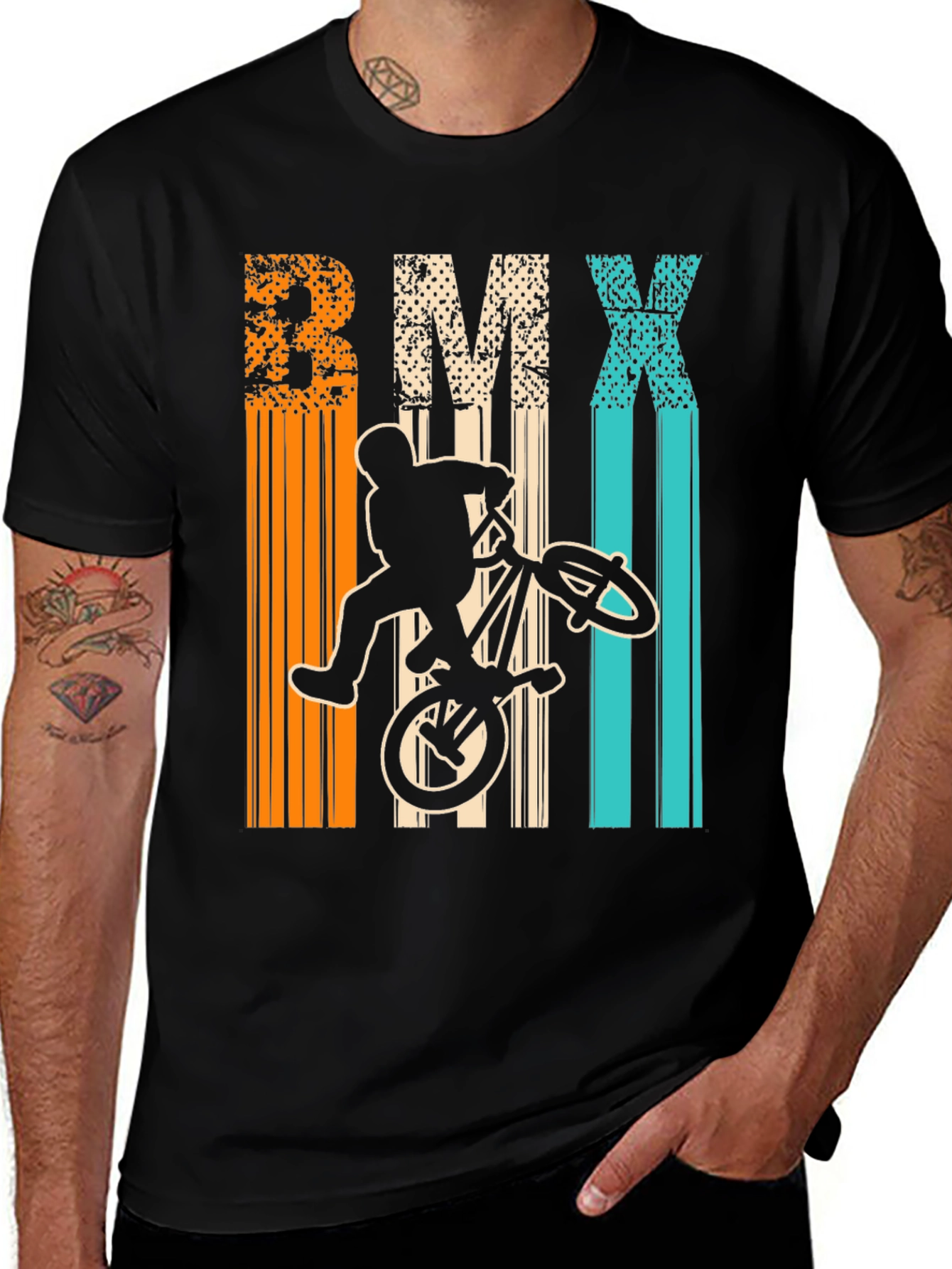 BMX Rider Graphic Tee - Retro Style