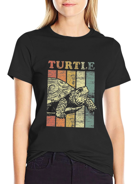 Vintage Turtle Graphic T-Shirt - Retro Style