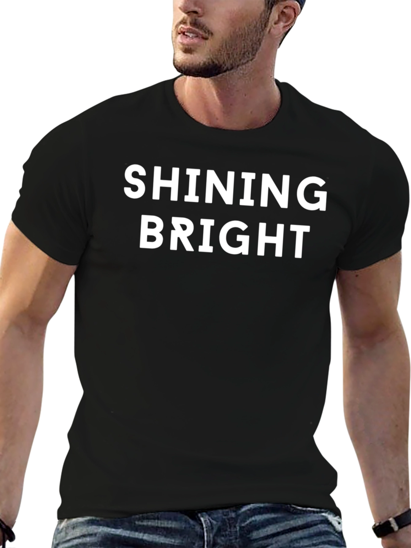 Shining Bright Black Graphic Tee