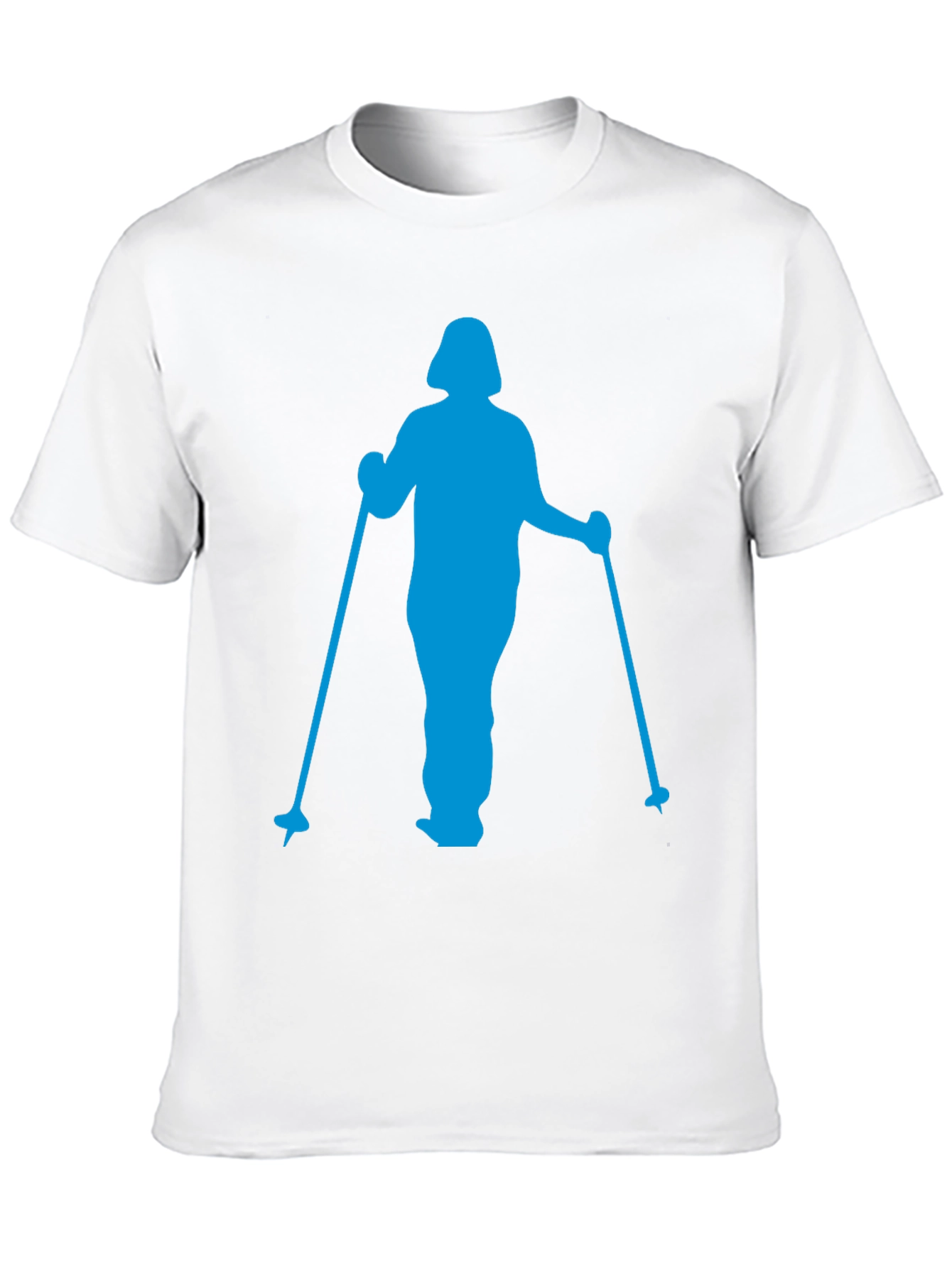 Blue Skier Graphic T-Shirt - Black