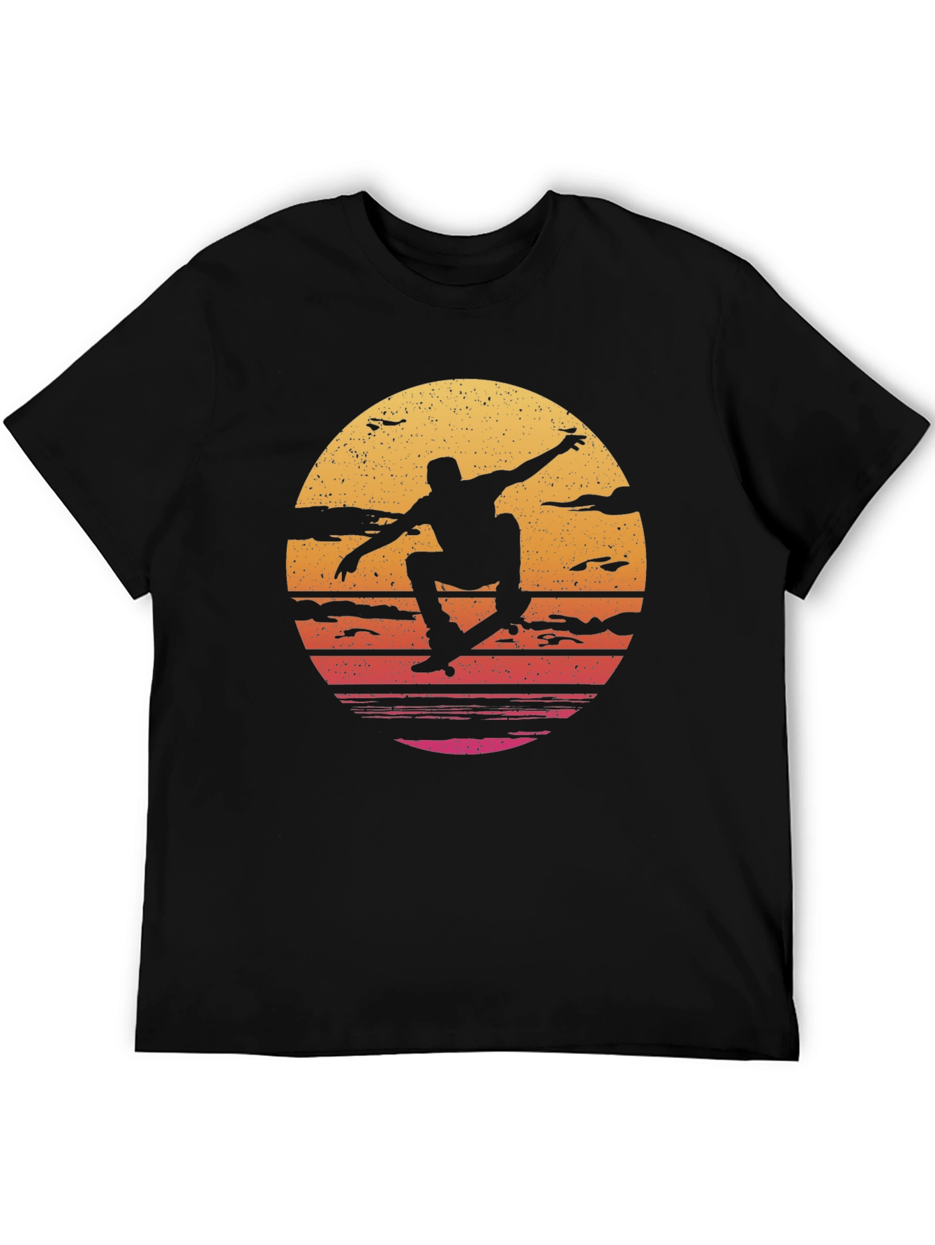 Skate Sunset Graphic Tee - Black