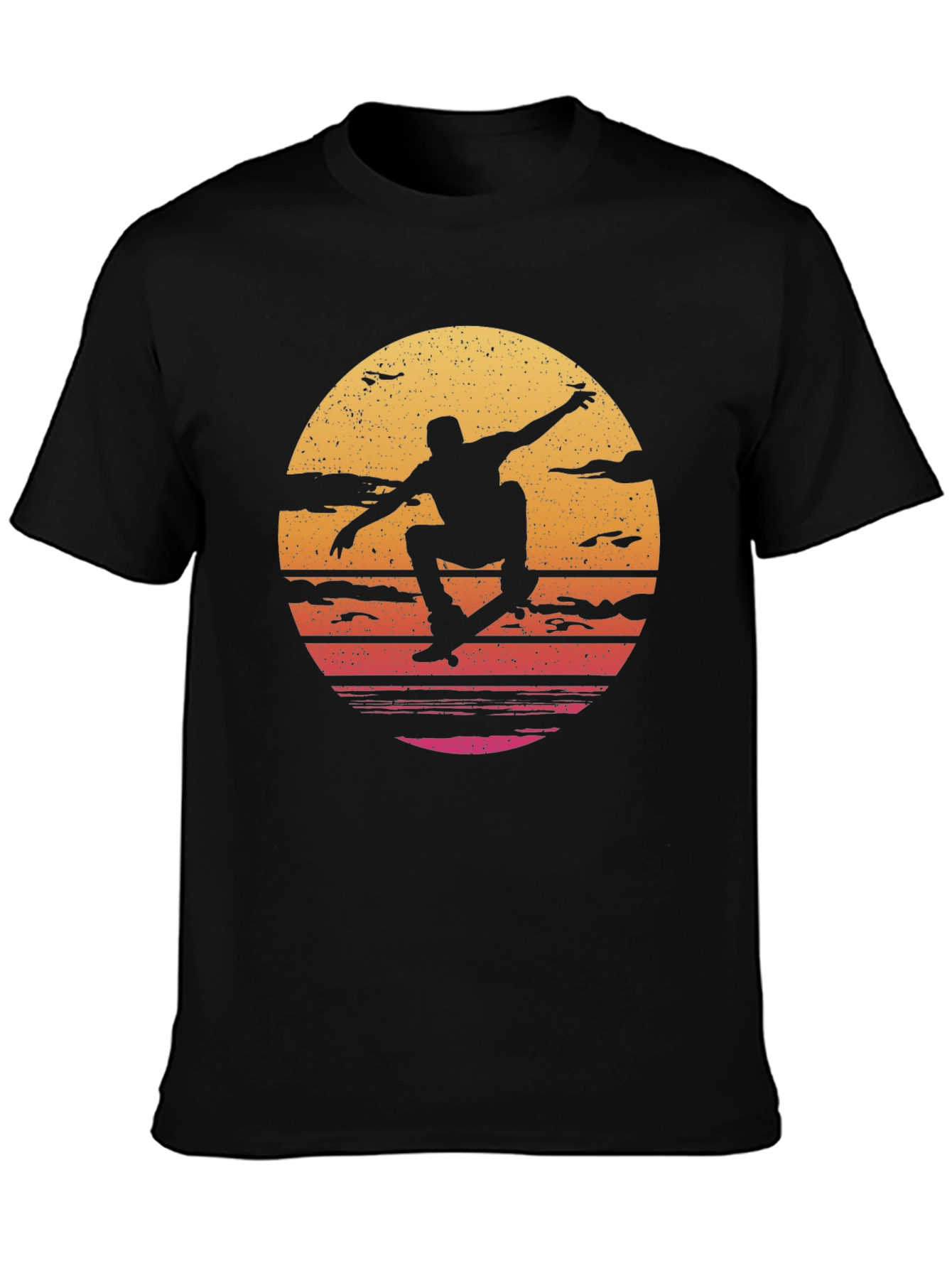 Skate Sunset Graphic Tee - Black