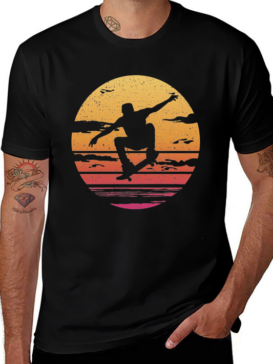 Skate Sunset Graphic Tee - Black