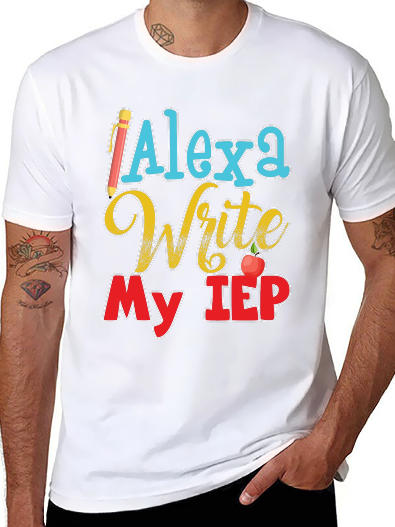 Alexa Write My IEP T-Shirt Special Education Teacher