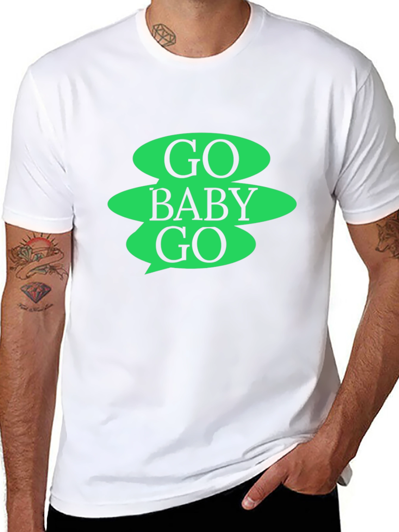 Go Baby Go Graphic Tee - Black Cotton Casual