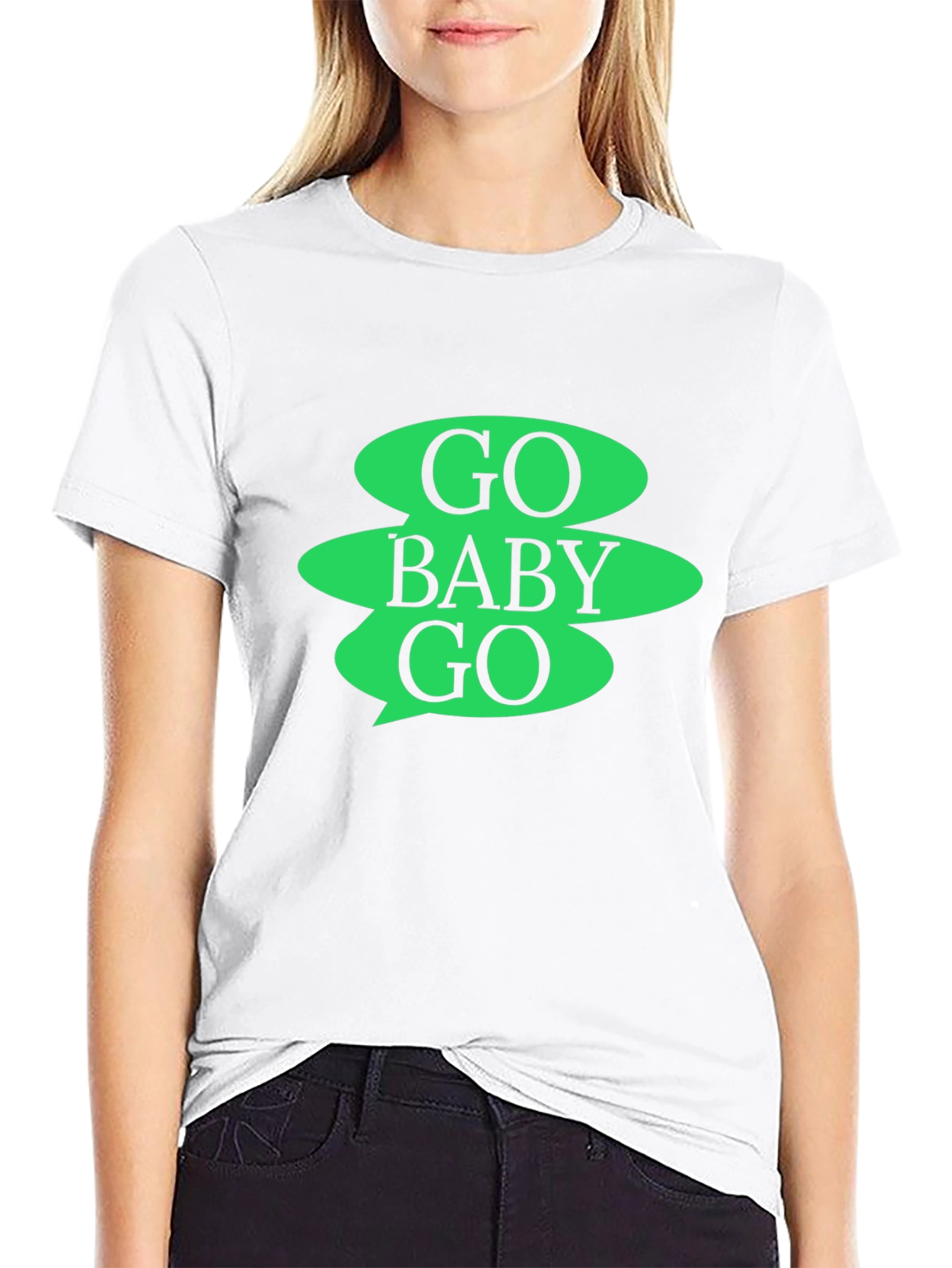 Go Baby Go Graphic Tee - Black Cotton Casual