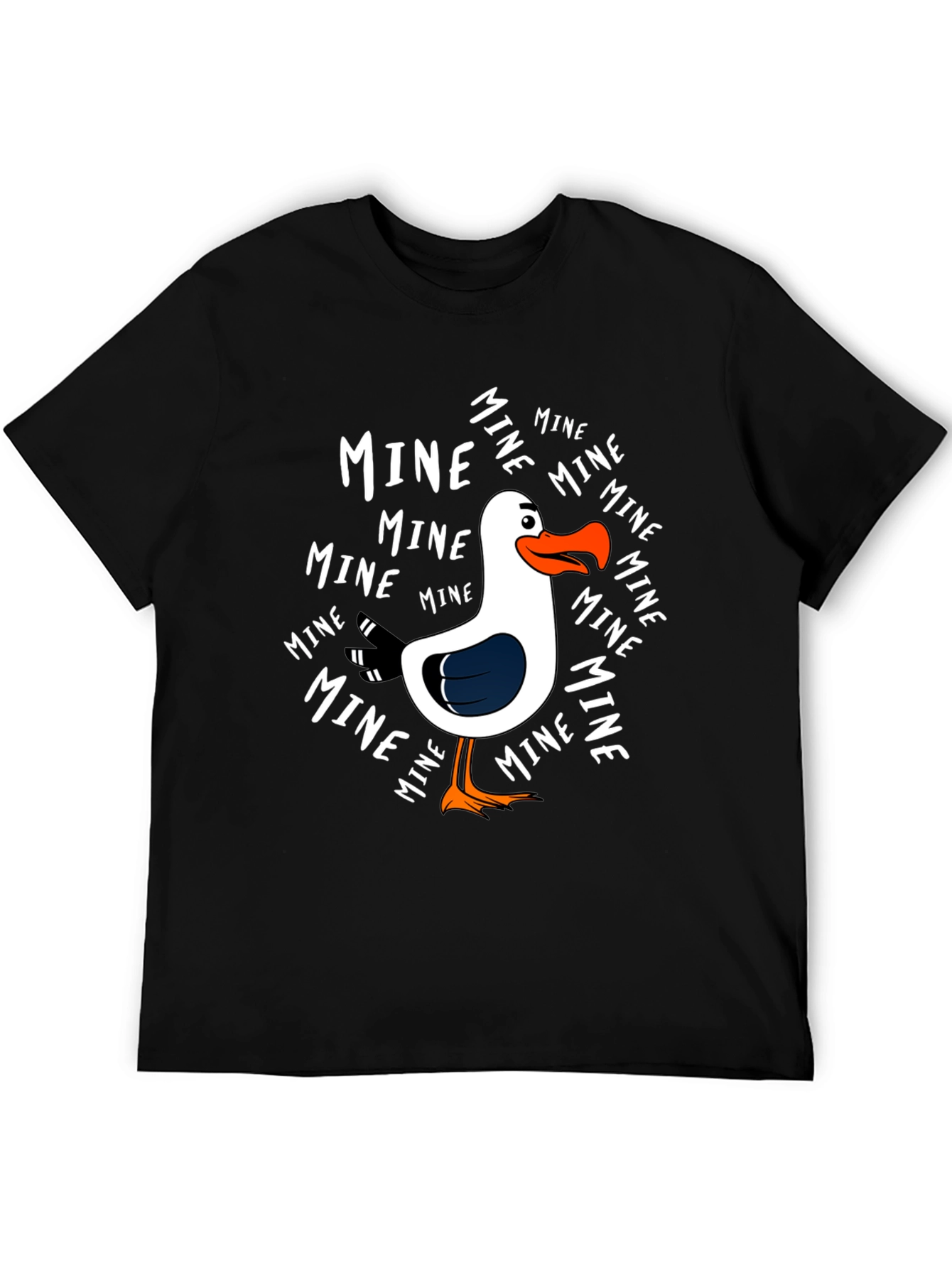 Funny Seagull MINE Graphic T-Shirt