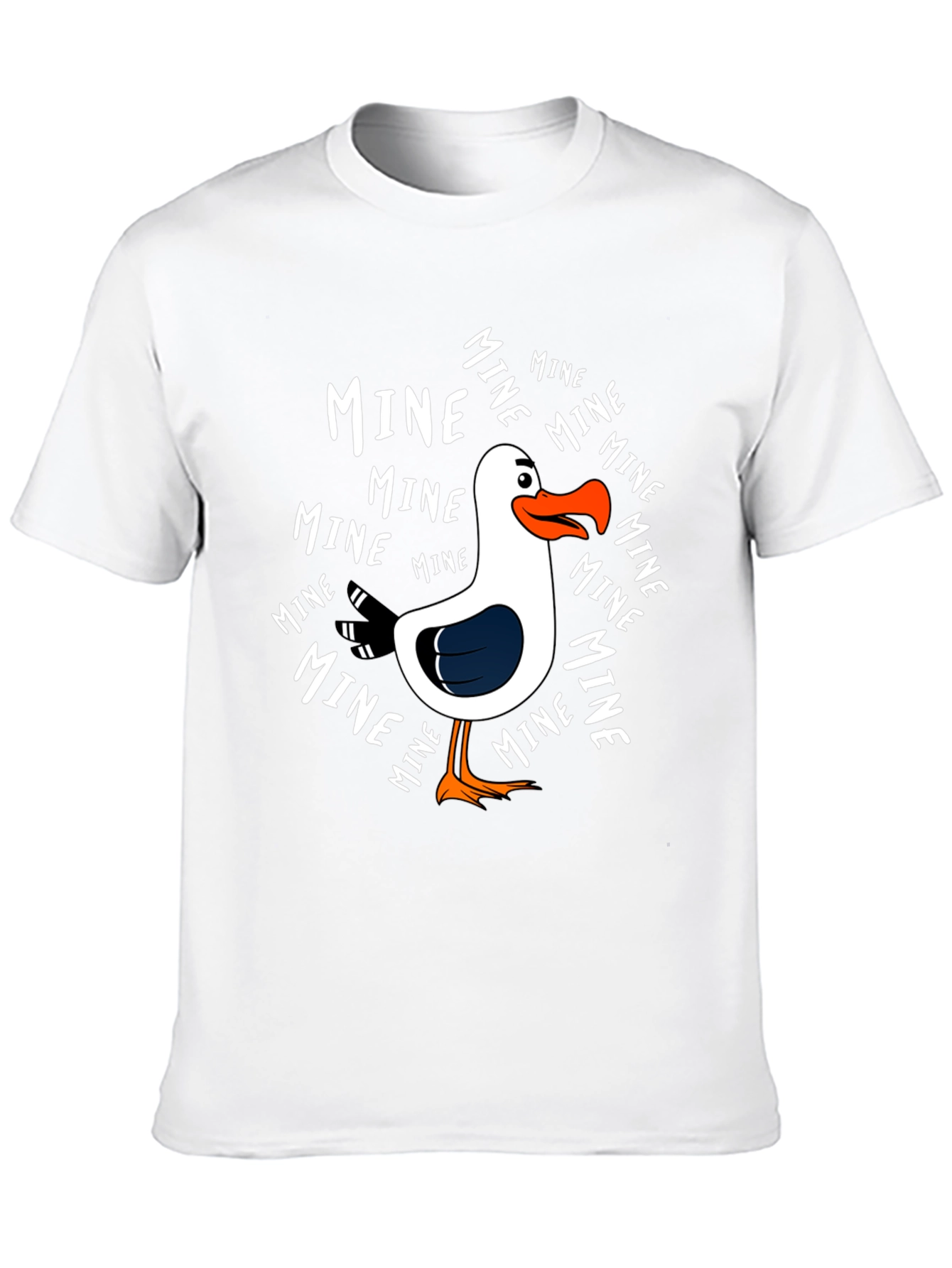 Funny Seagull MINE Graphic T-Shirt