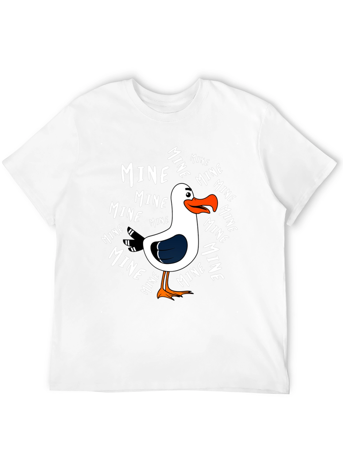 Funny Seagull MINE Graphic T-Shirt
