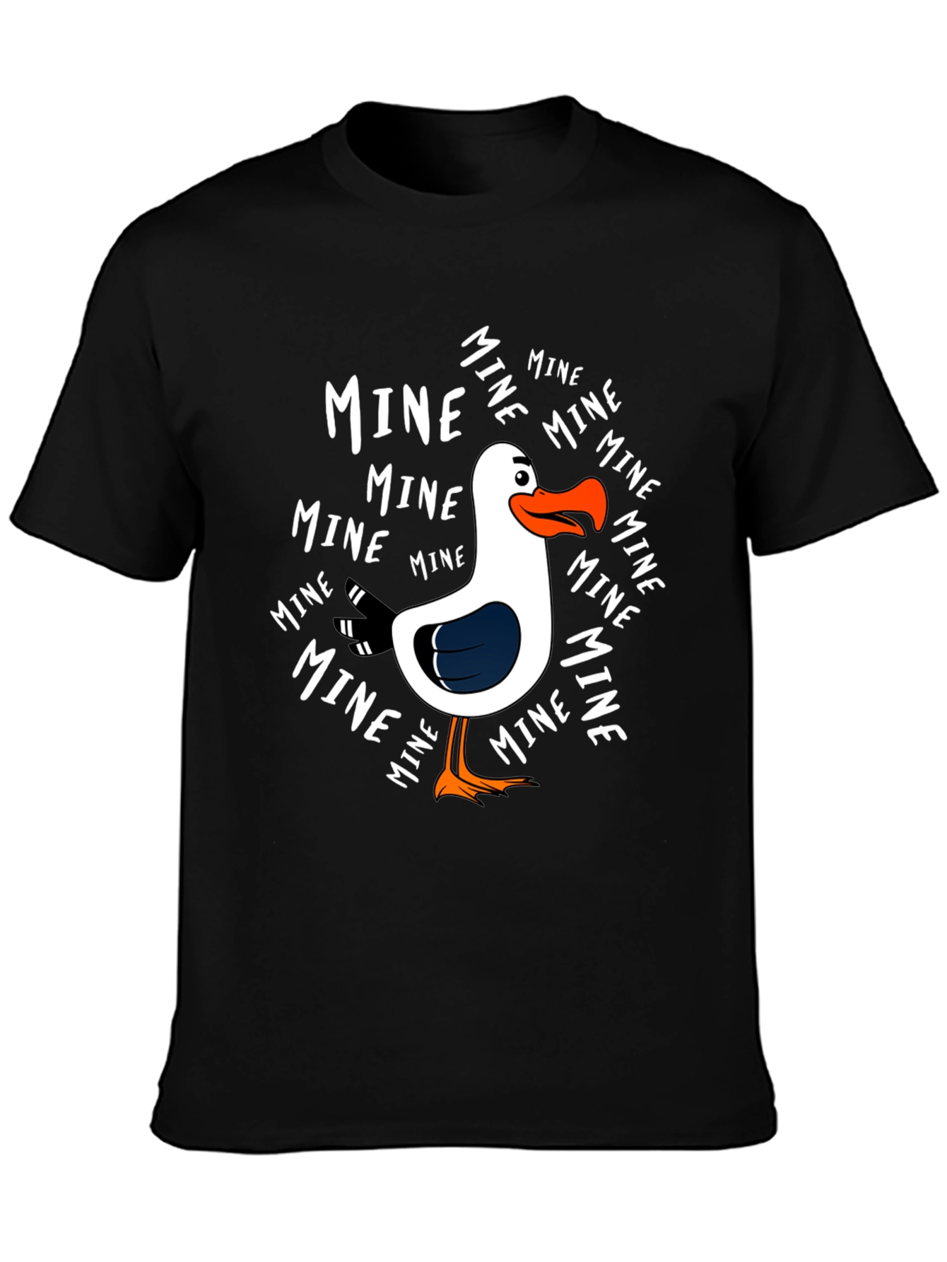 Funny Seagull MINE Graphic T-Shirt