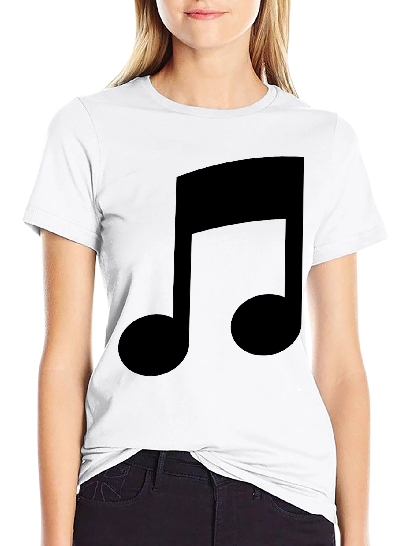 Music Note Graphic Tee - Stylish Black T-Shirt