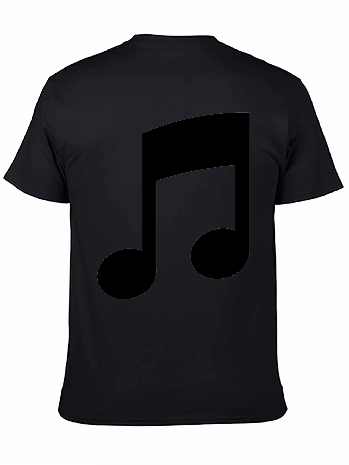 Music Note Graphic Tee - Stylish Black T-Shirt
