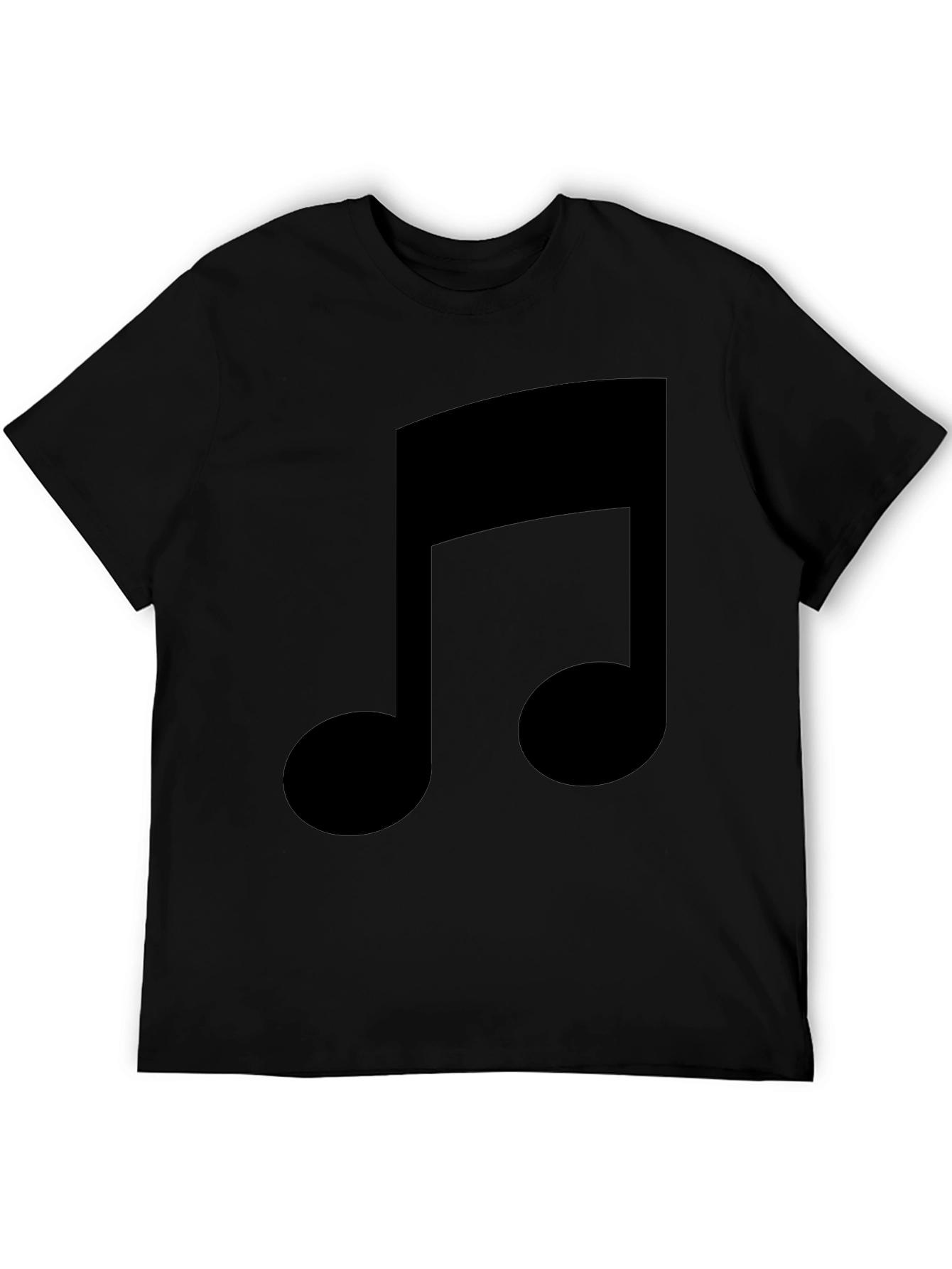 Music Note Graphic Tee - Stylish Black T-Shirt