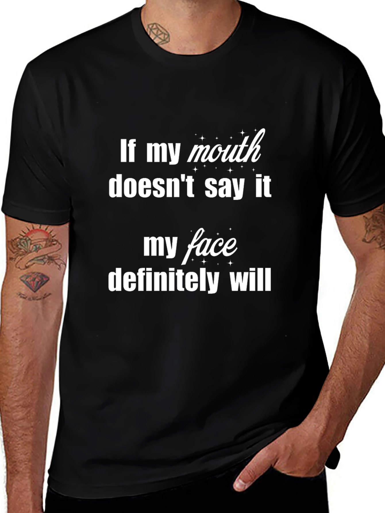 Funny Sarcastic Graphic Tee - If My Mouth... T-Shirt