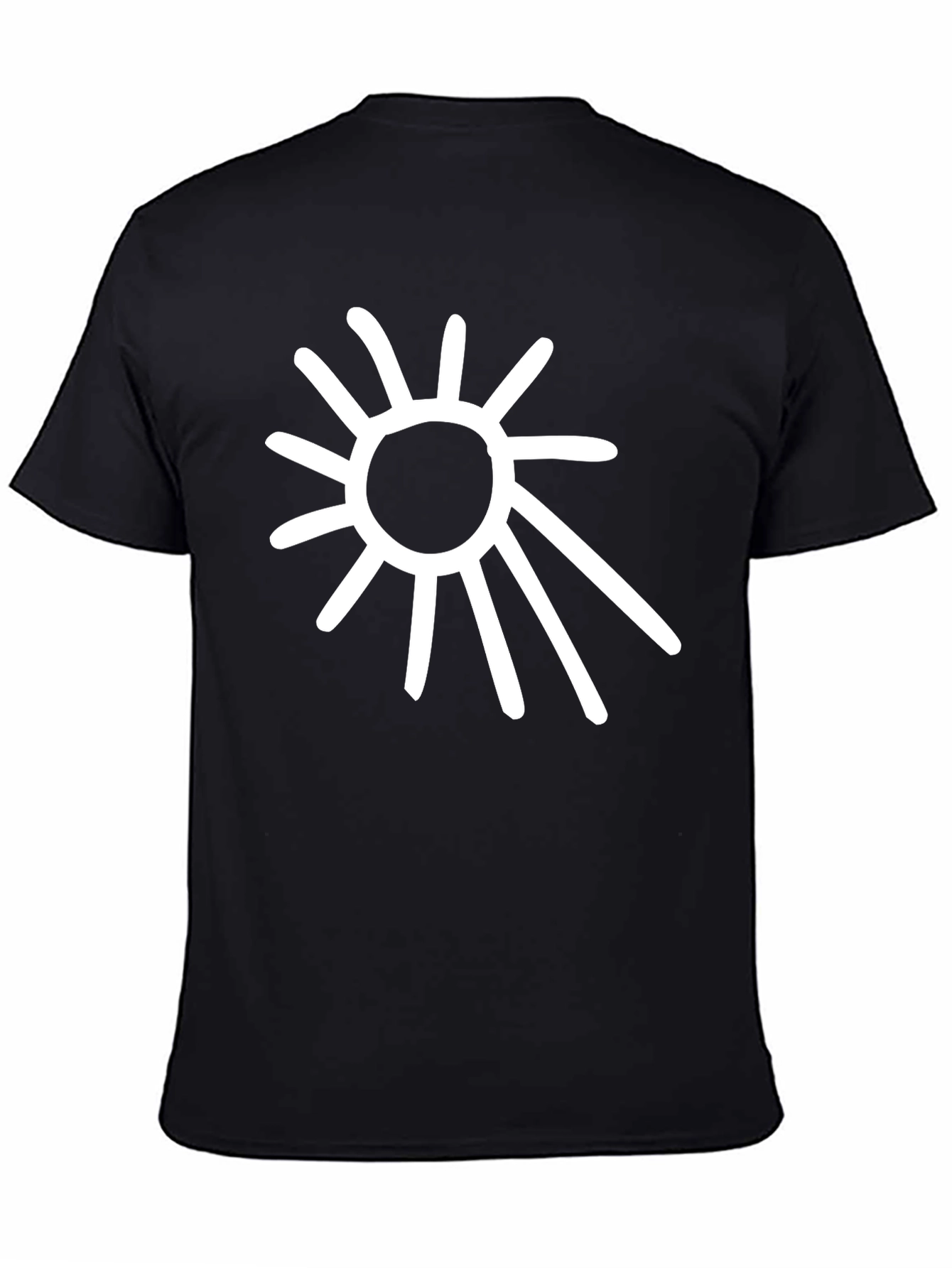 Abstract Sun Graphic Tee - Black