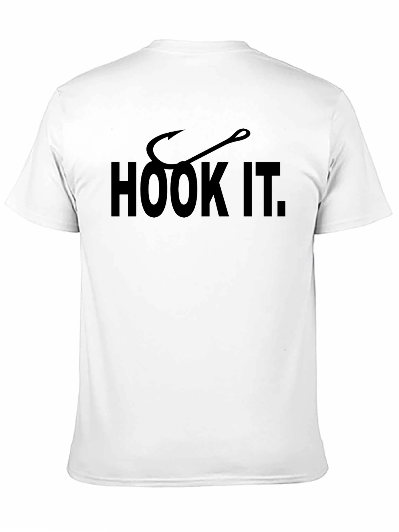 Hook It Fishing T-Shirt - Black Cotton Tee
