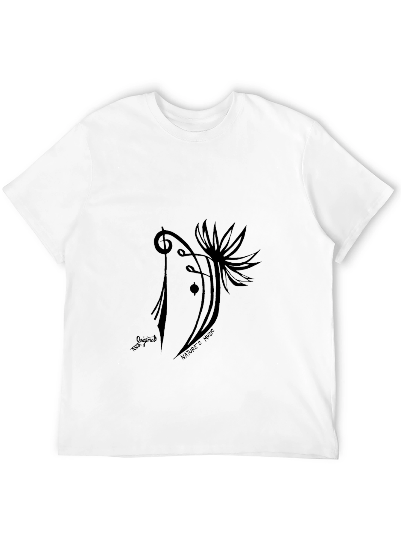Natures Music Graphic Tee - Black Cotton Blend