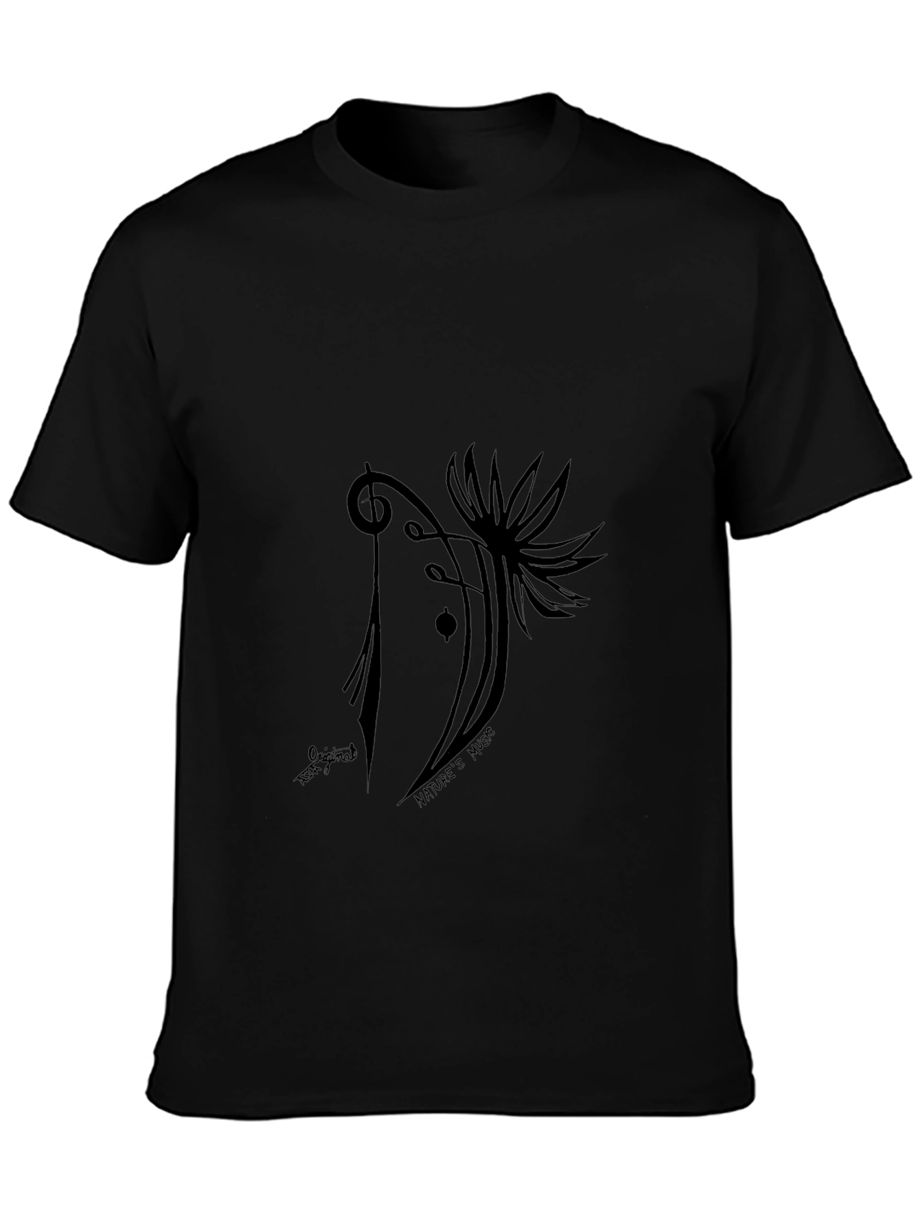 Natures Music Graphic Tee - Black Cotton Blend