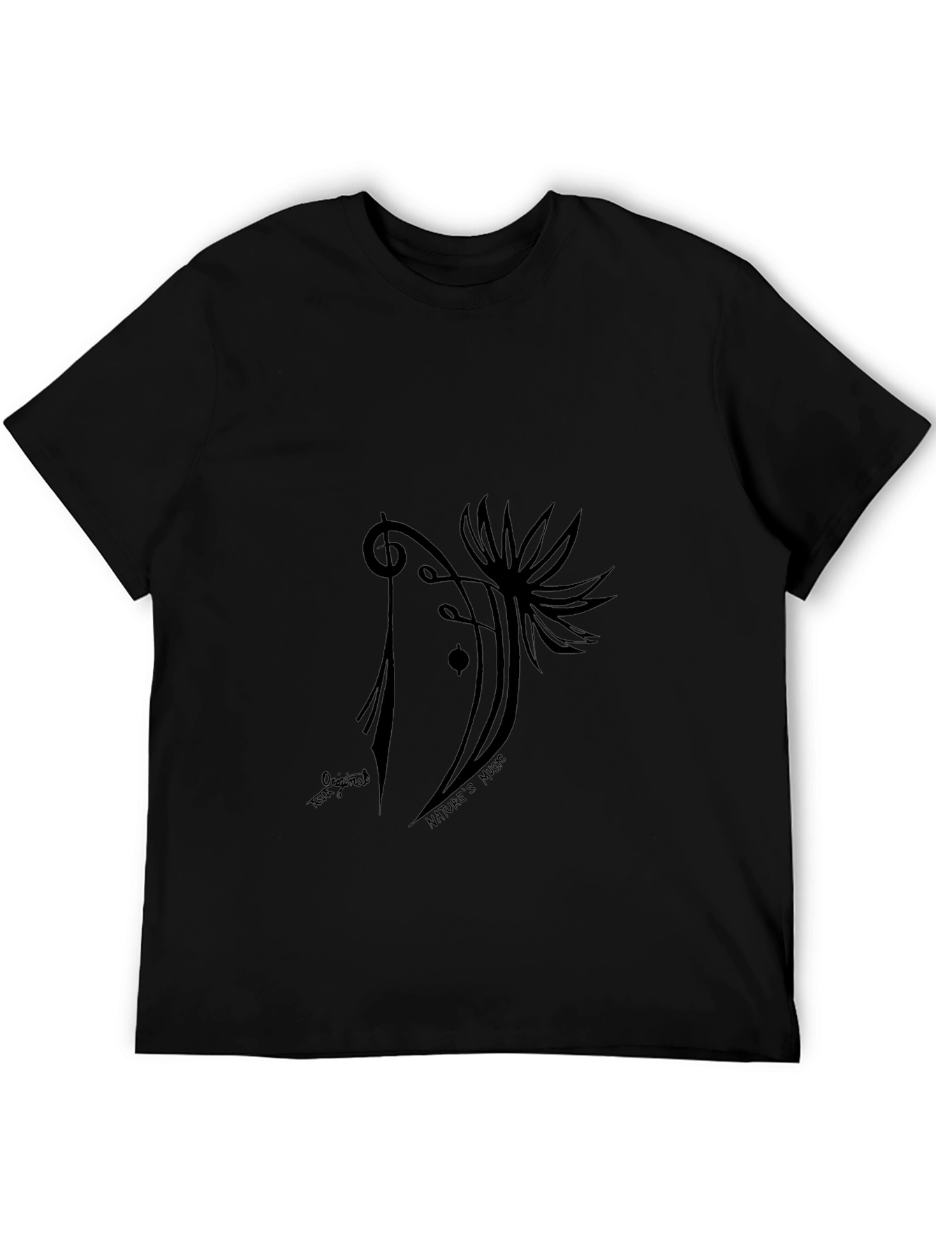 Natures Music Graphic Tee - Black Cotton Blend