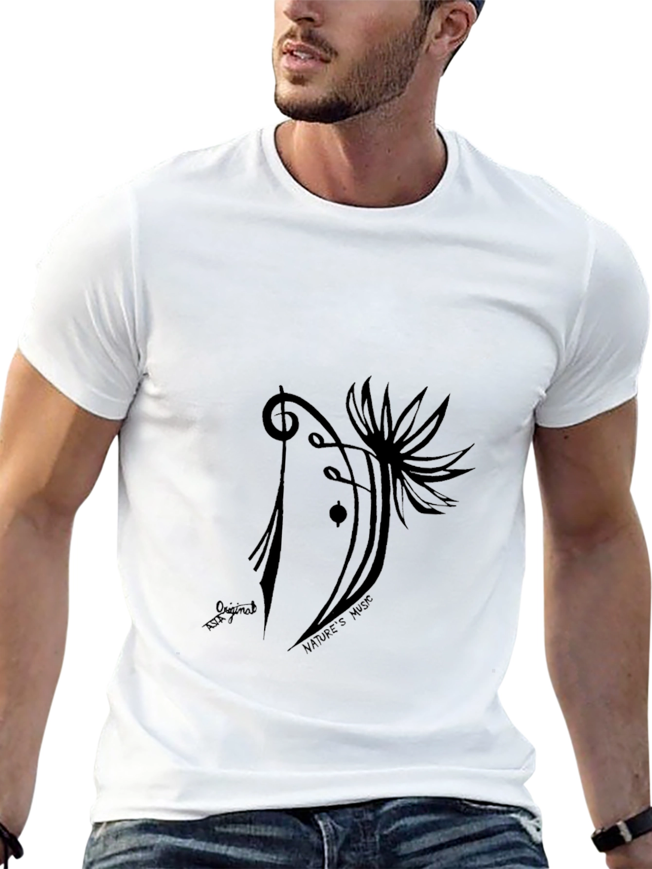 Natures Music Graphic Tee - Black Cotton Blend