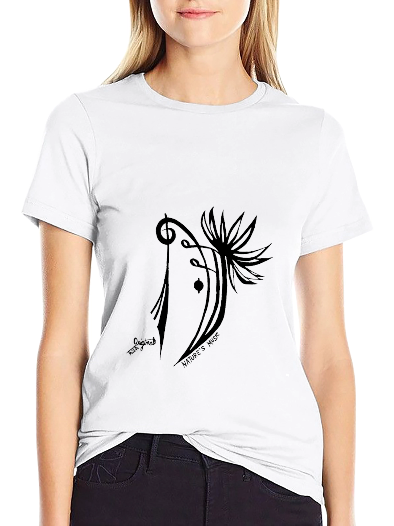 Natures Music Graphic Tee - Black Cotton Blend