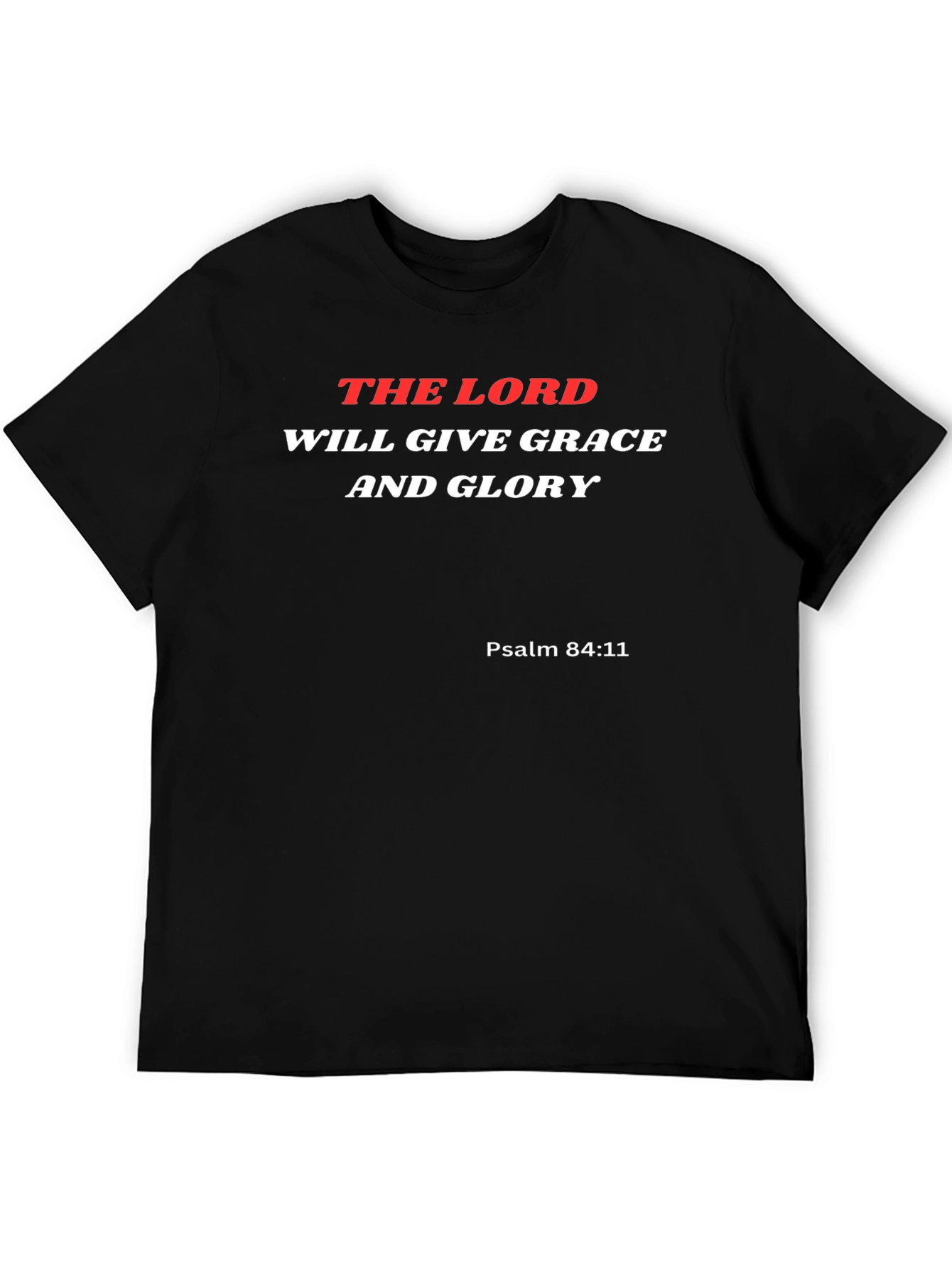 The Lord Will Give Grace Black T-Shirt