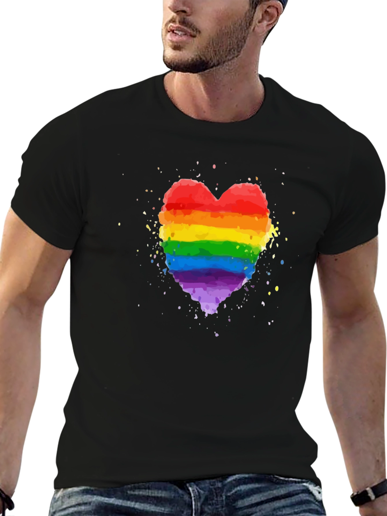 Rainbow Heart Graphic Tee