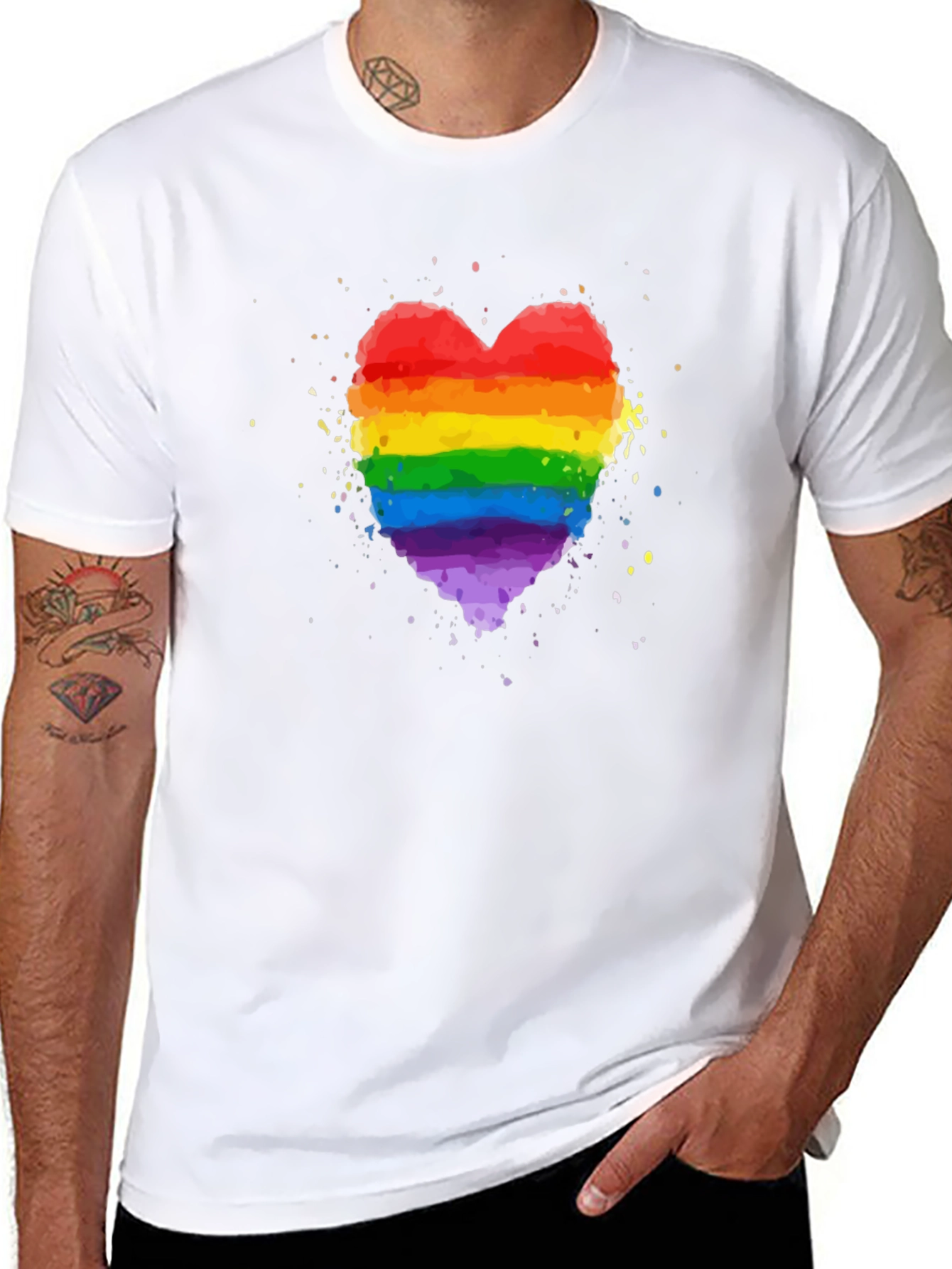 Rainbow Heart Graphic Tee