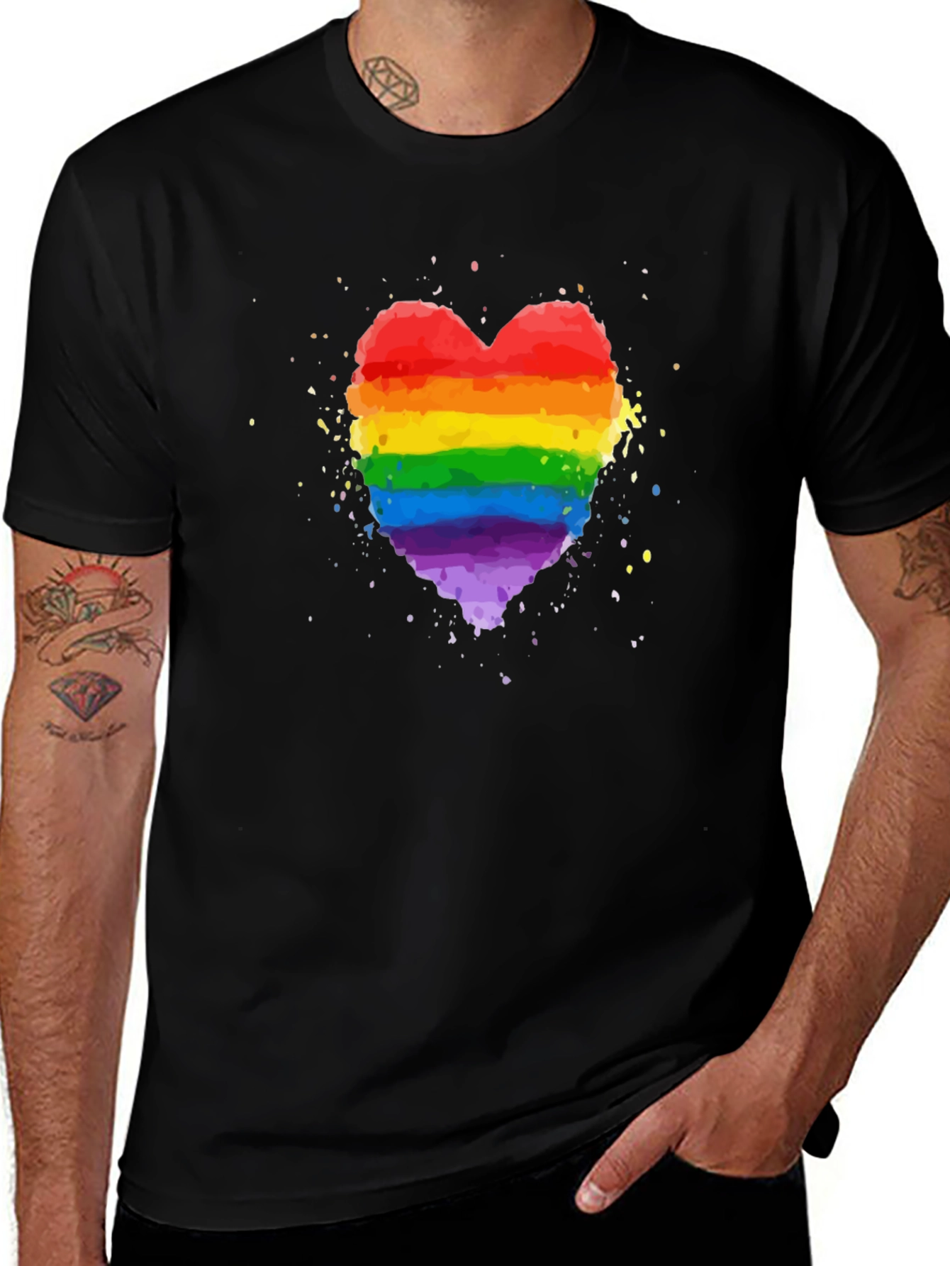 Rainbow Heart Graphic Tee