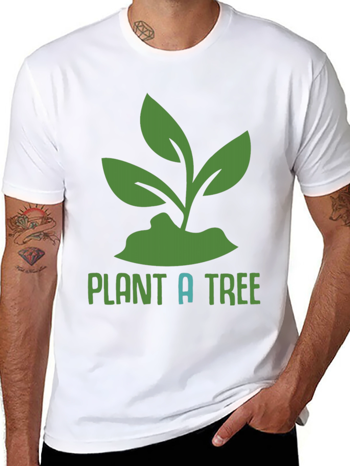 Plant a Tree Graphic Tee - Eco-Friendly T-Shirt