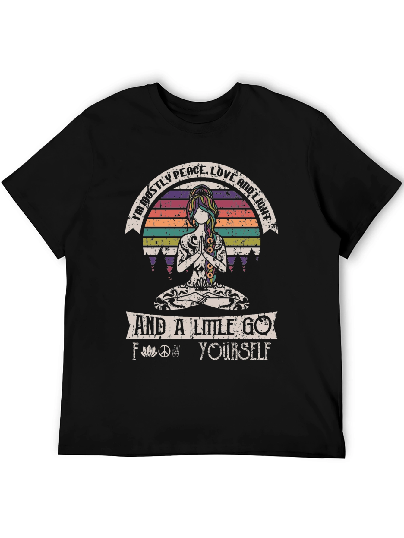 Peace Love and Light Graphic T-Shirt - Relaxed Fit