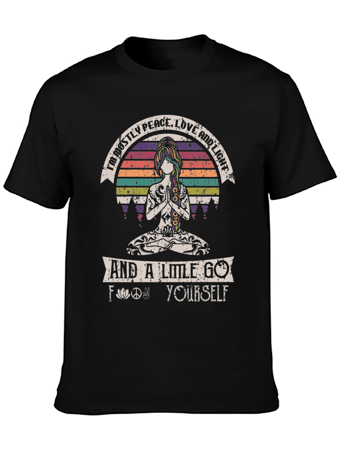 Peace Love and Light Graphic T-Shirt - Relaxed Fit