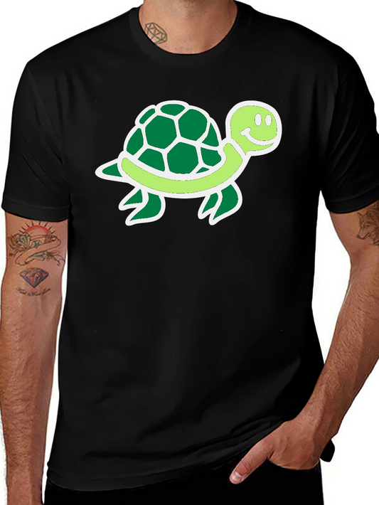 Cartoon Turtle Graphic T-Shirt