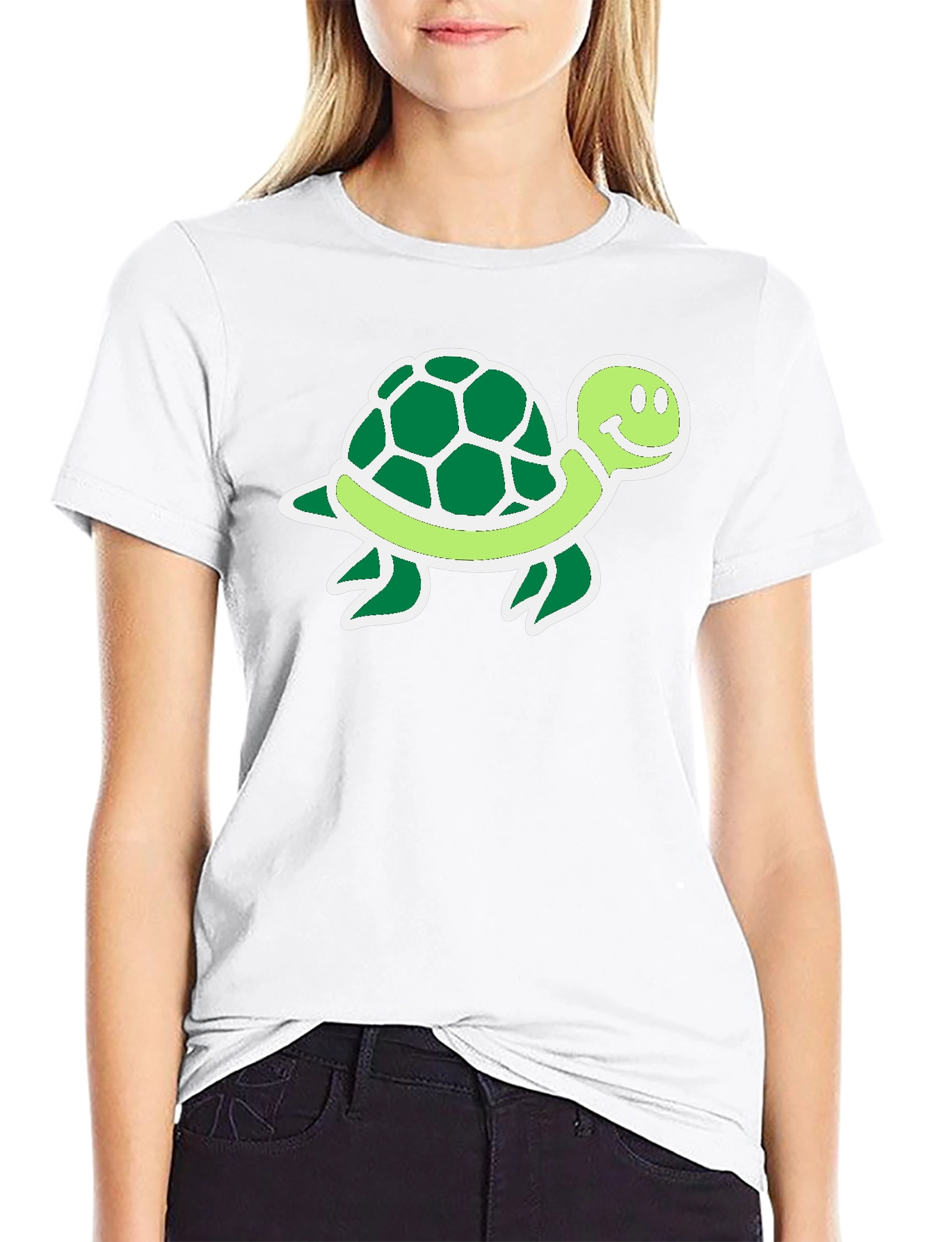 Cartoon Turtle Graphic T-Shirt