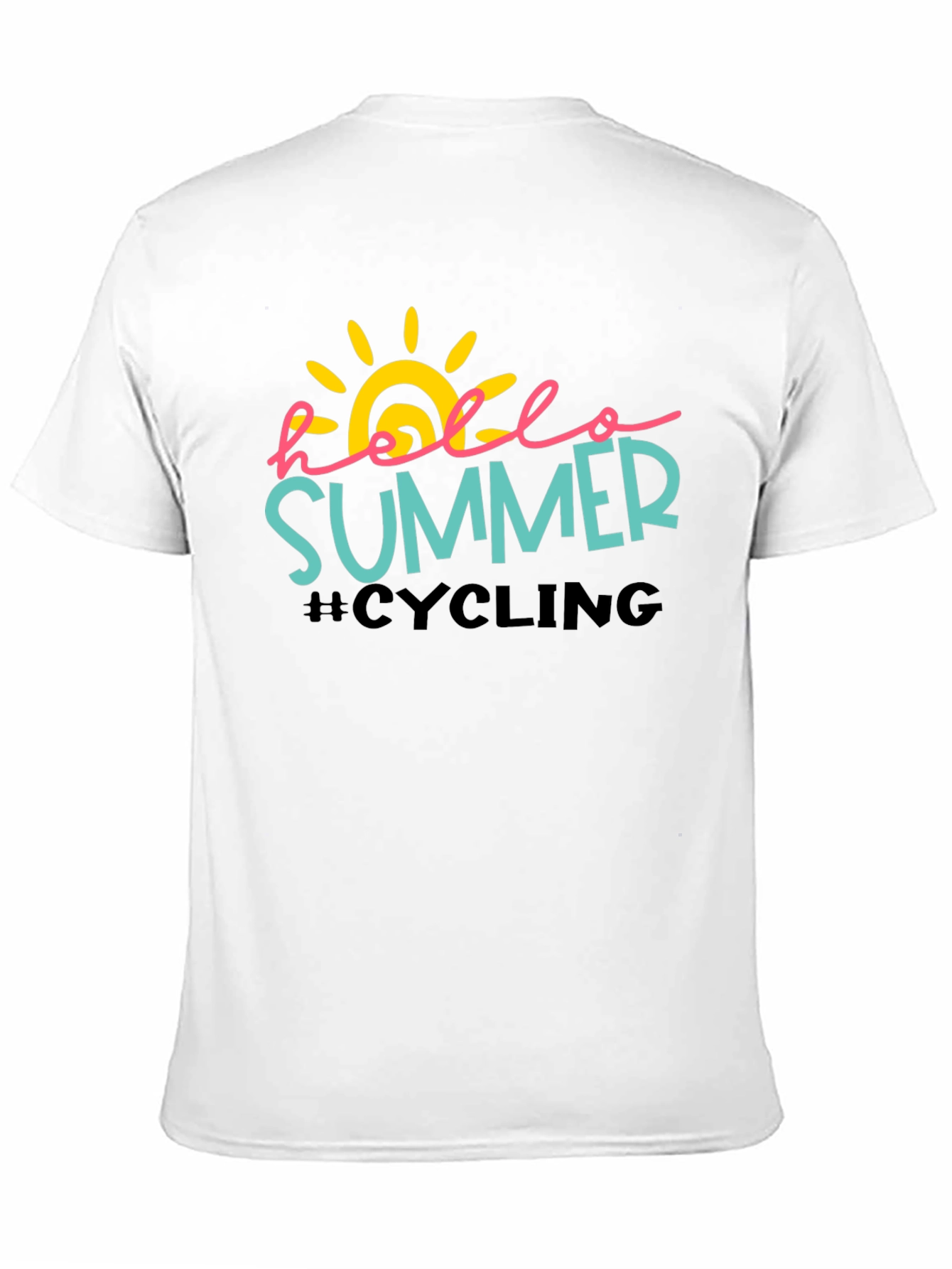 Hello Summer Cycling Black T-Shirt