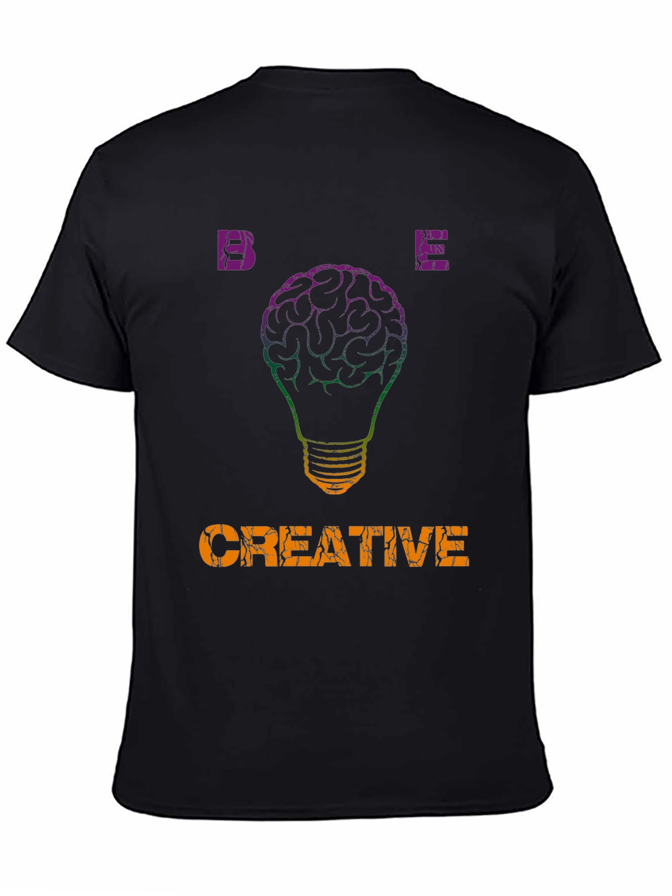 Be Creative T-Shirt - Brain Lightbulb Design
