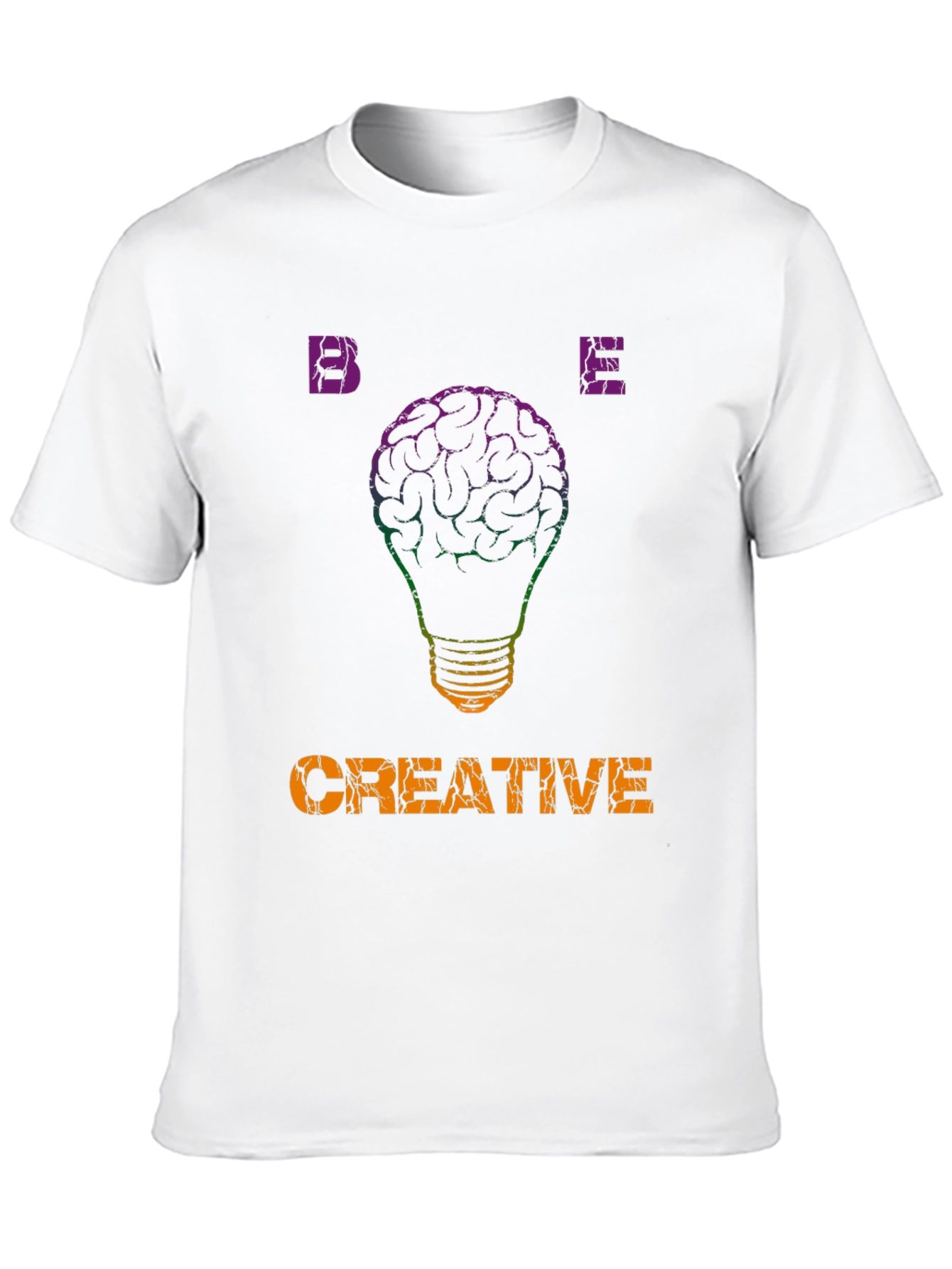 Be Creative T-Shirt - Brain Lightbulb Design