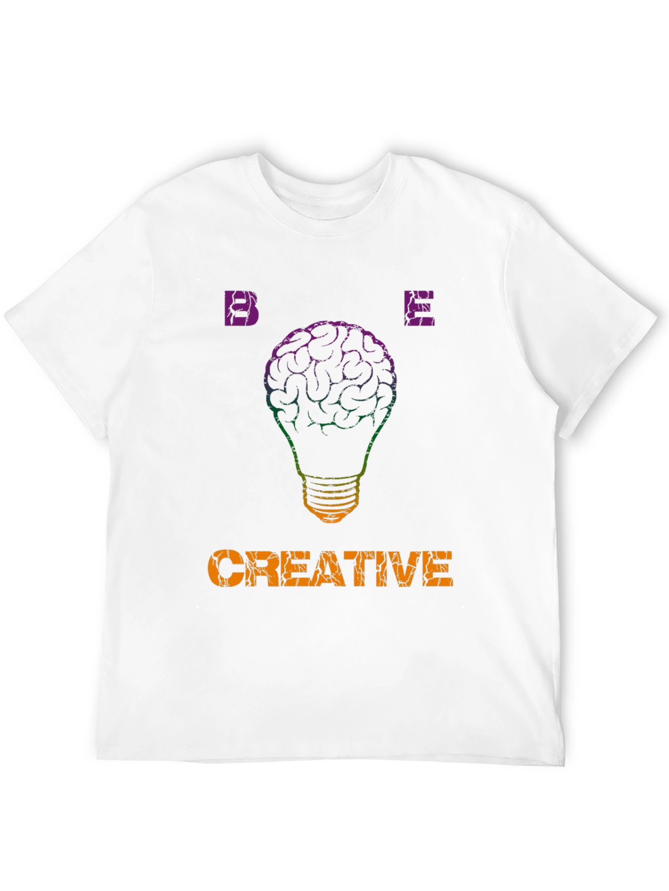 Be Creative T-Shirt - Brain Lightbulb Design