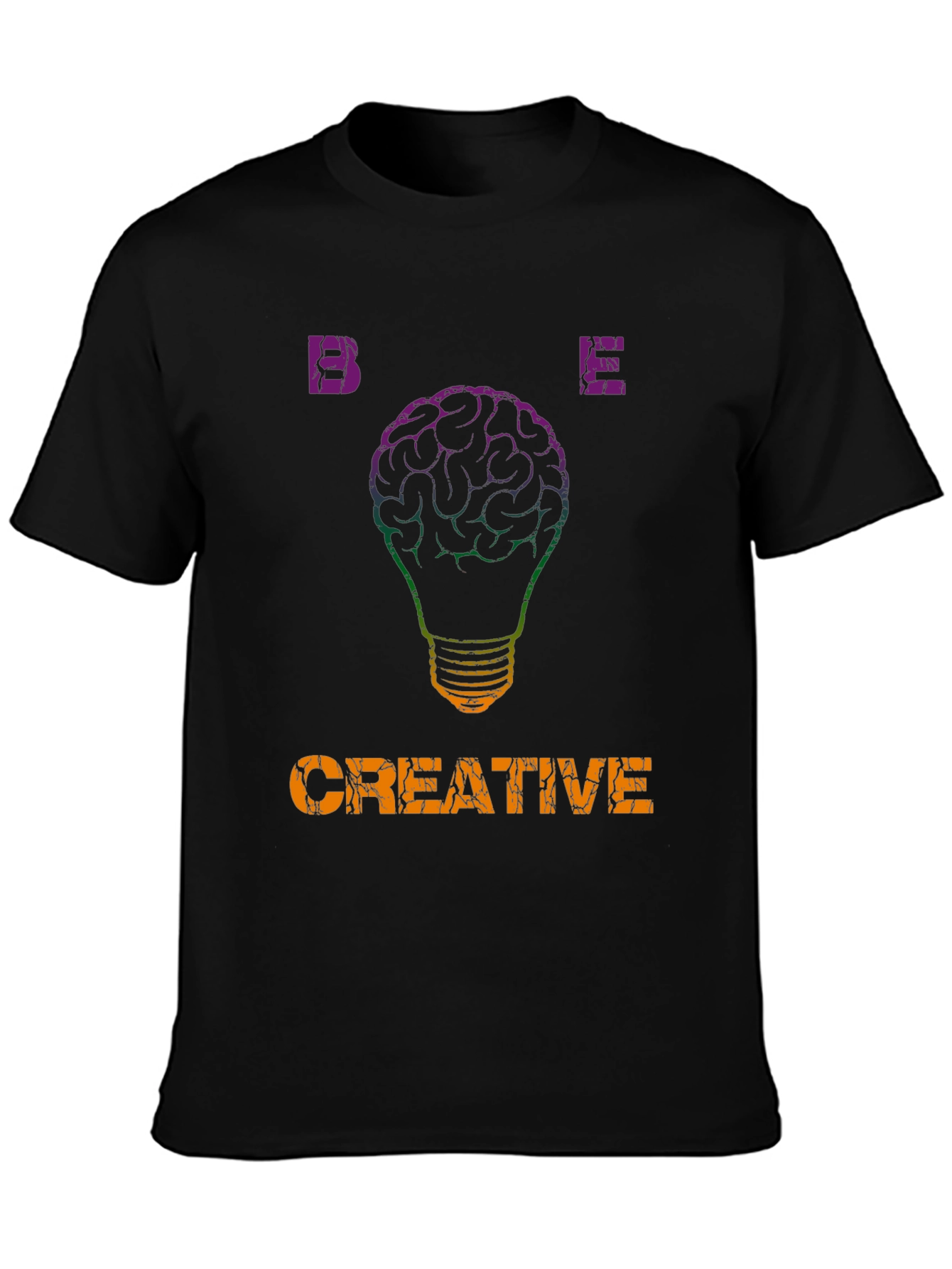 Be Creative T-Shirt - Brain Lightbulb Design