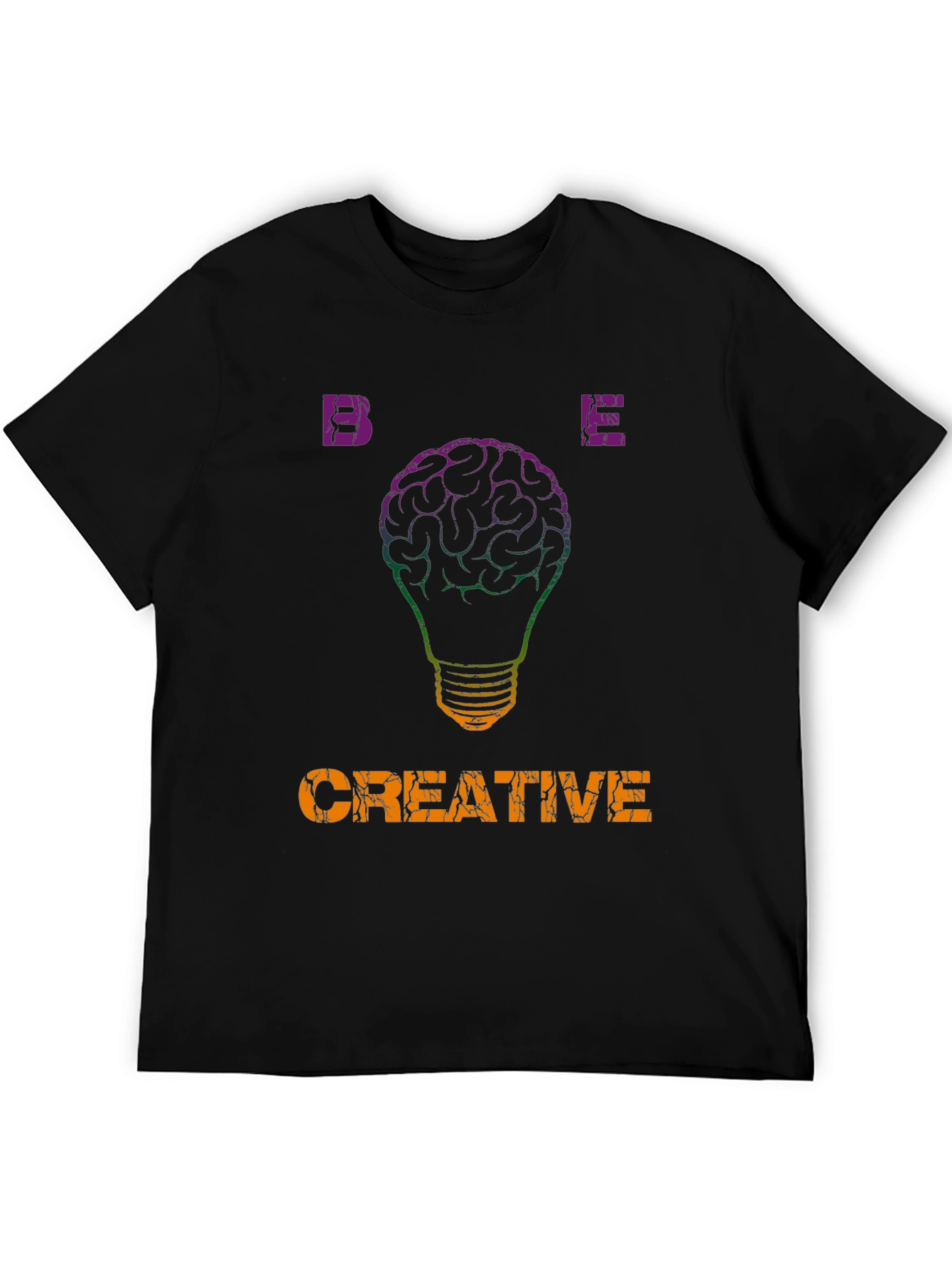 Be Creative T-Shirt - Brain Lightbulb Design