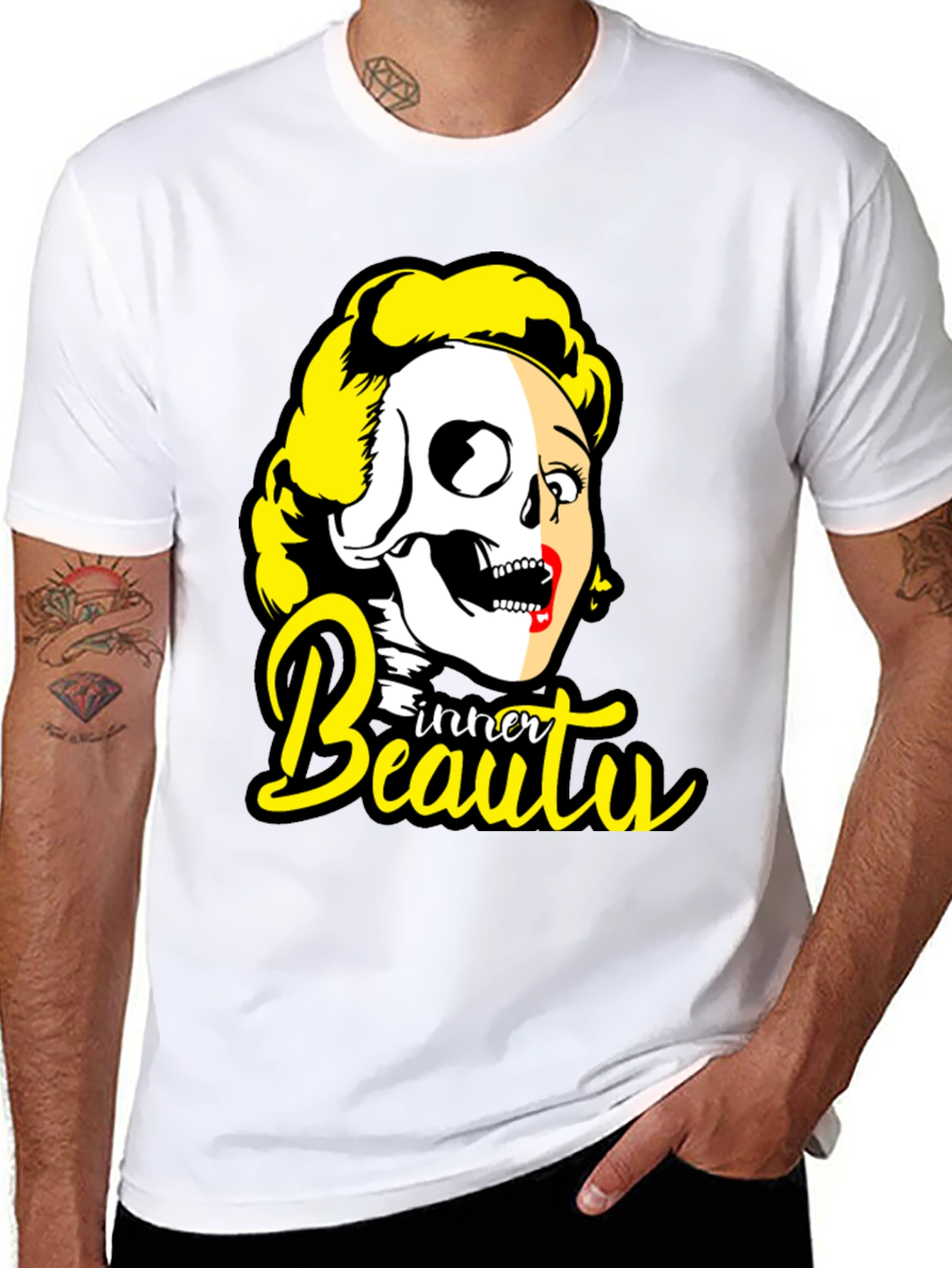 Inner Beauty Graphic Tee - Skull & Glamour