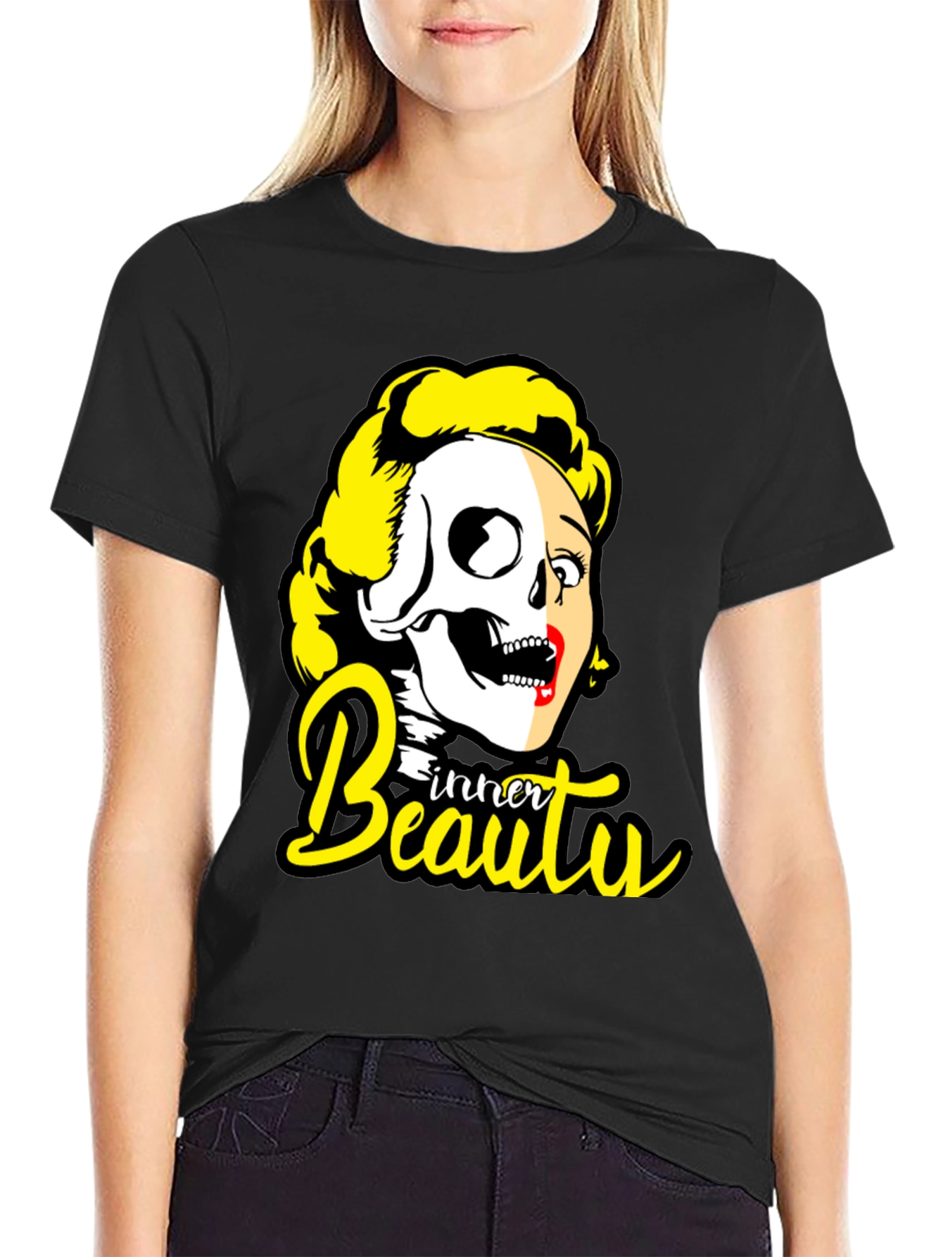 Inner Beauty Graphic Tee - Skull & Glamour
