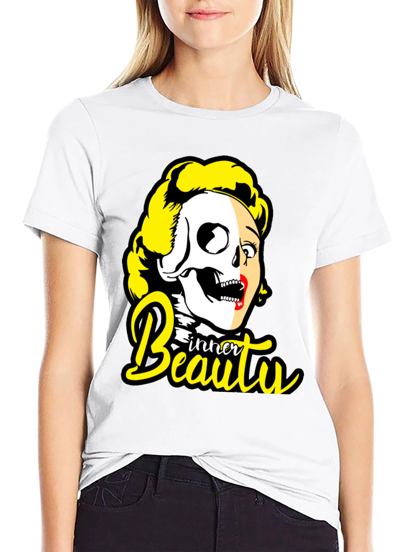 Inner Beauty Graphic Tee - Skull & Glamour