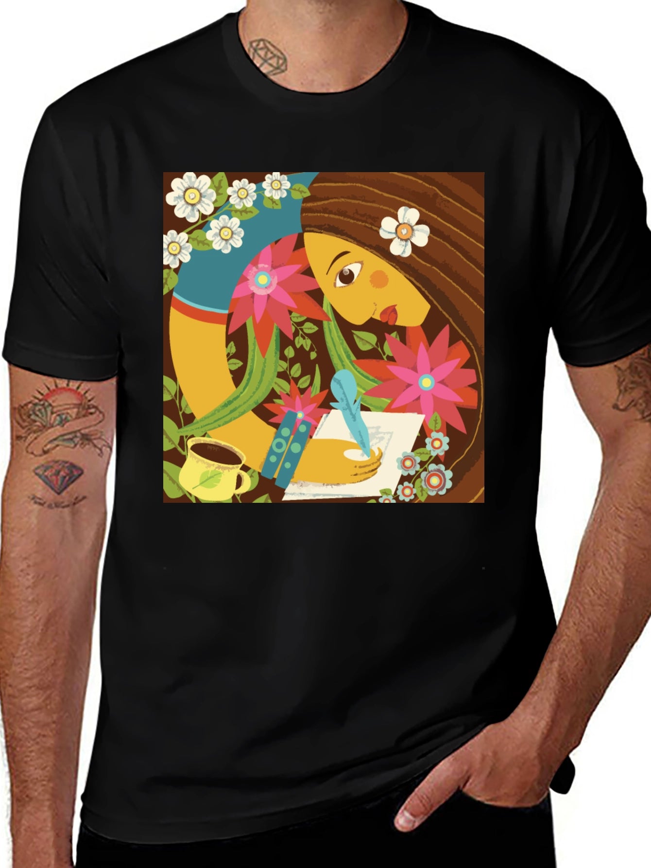 Artistic Woman Writing T-Shirt