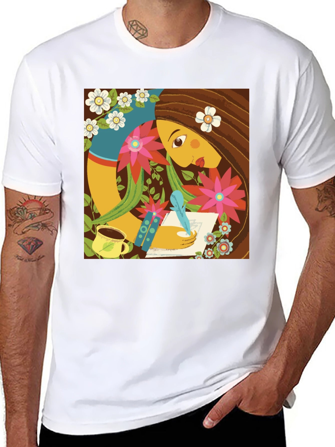 Artistic Woman Writing T-Shirt