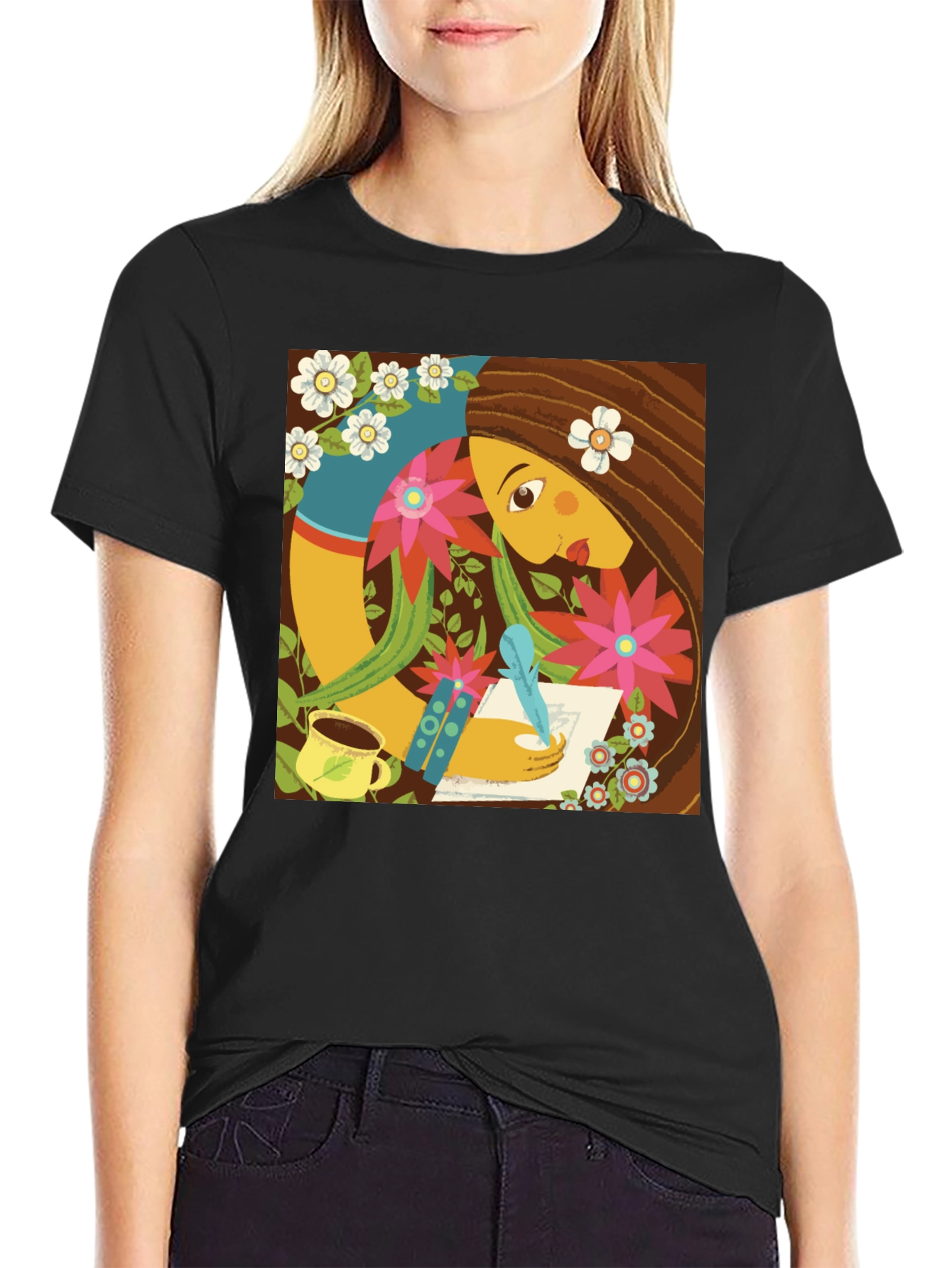 Artistic Woman Writing T-Shirt